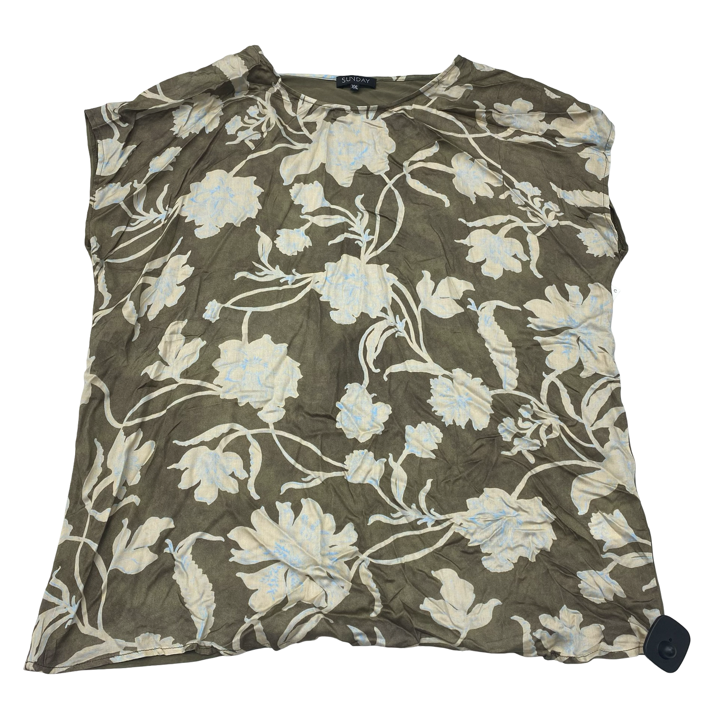 Top Sleeveless By Sunday In Blue & Brown, Size:Xxl