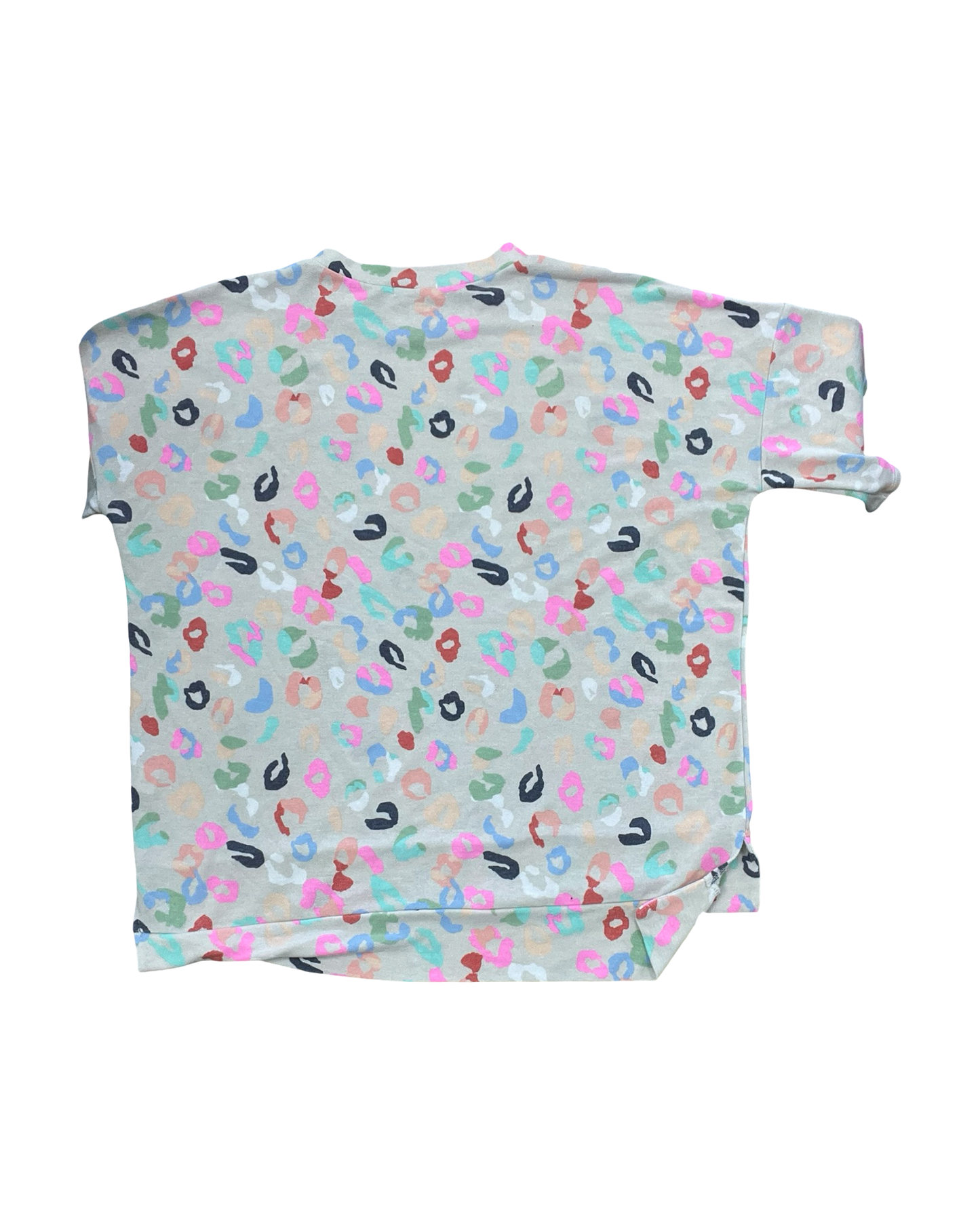 Top 3/4 Sleeve By Oddi In Grey & Pink, Size:M