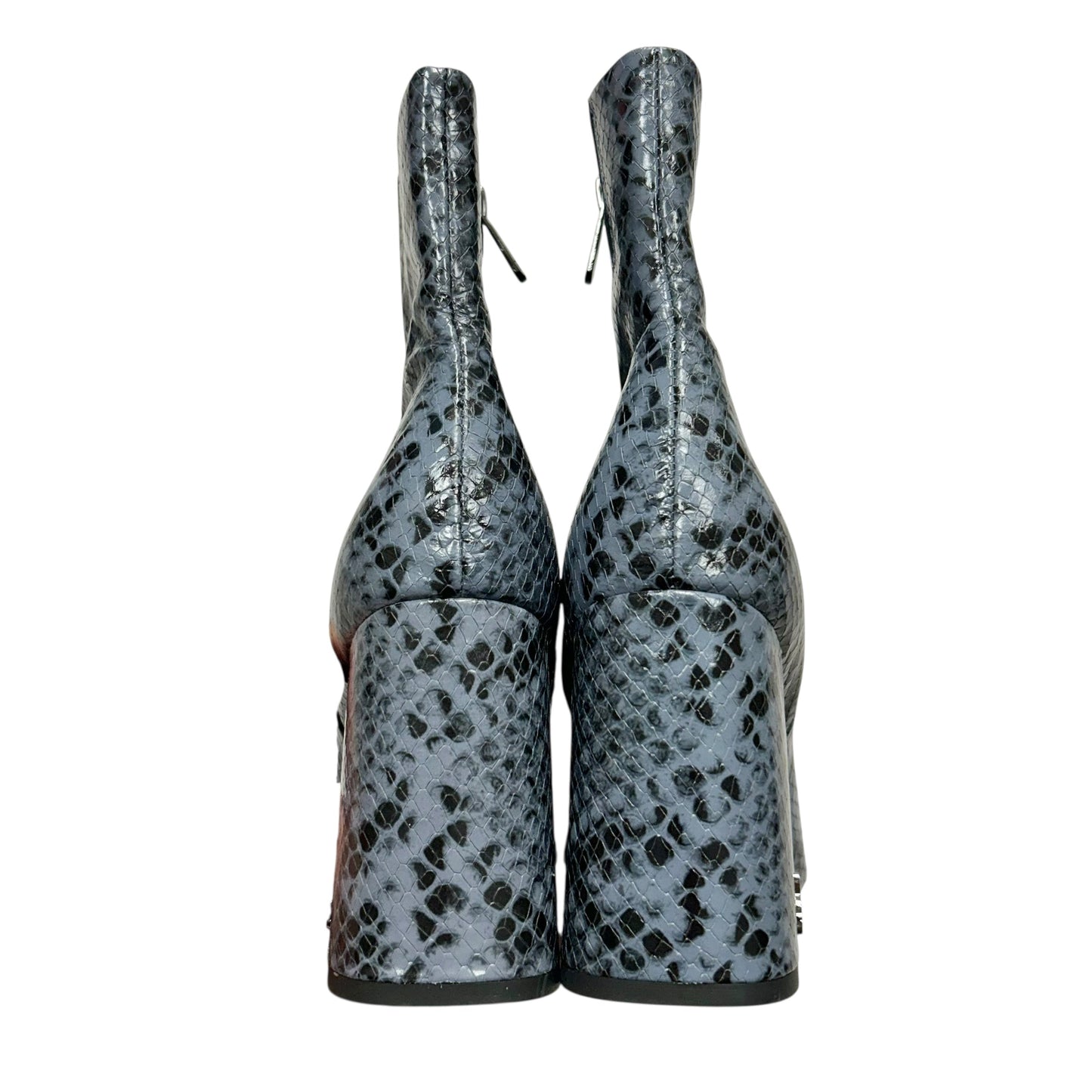 BOOTS ANKLE HEELS by SAM EDELMAN In SNAKESKIN PRINT, Size: 8.5