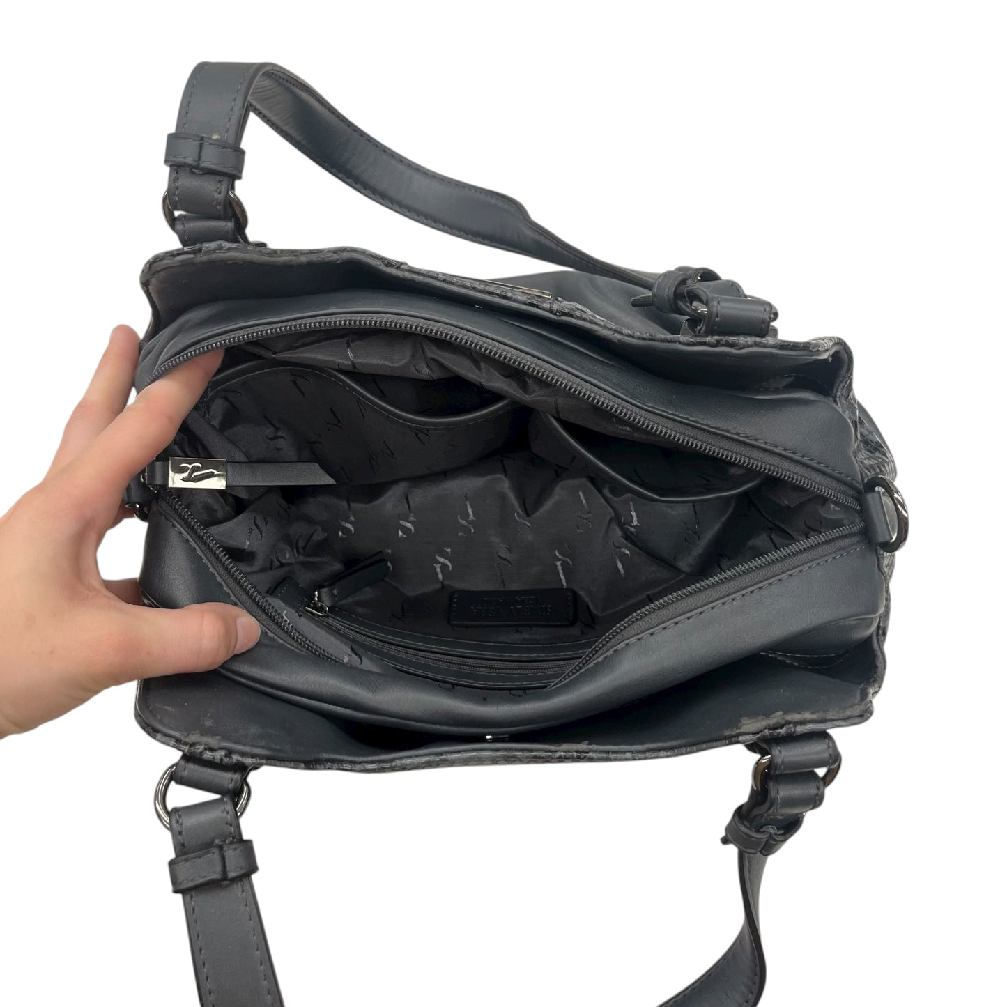 Handbag By Simply Vera In Grey, Size:Medium