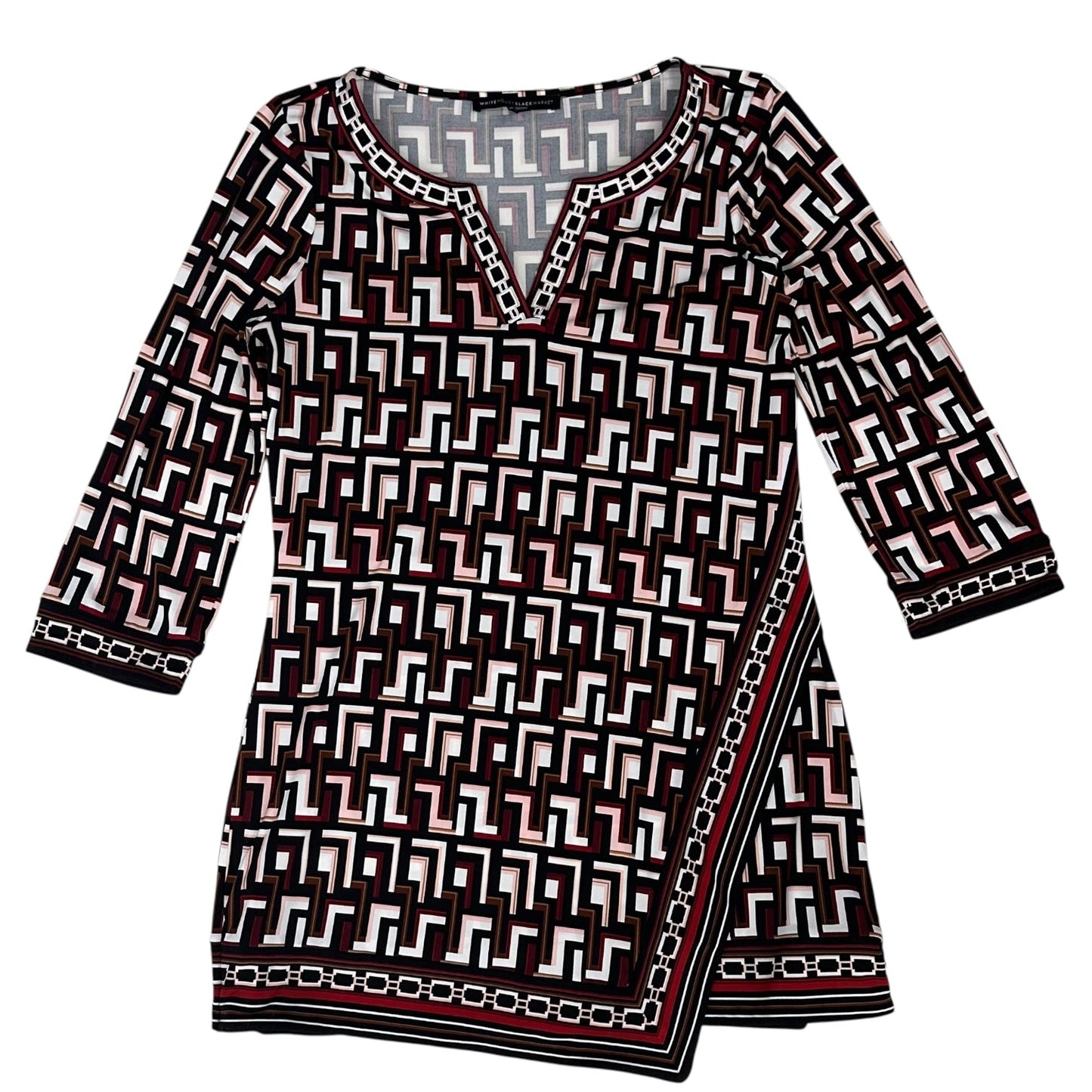 Top Ls By White House Black Market In Black & Red, Size:M
