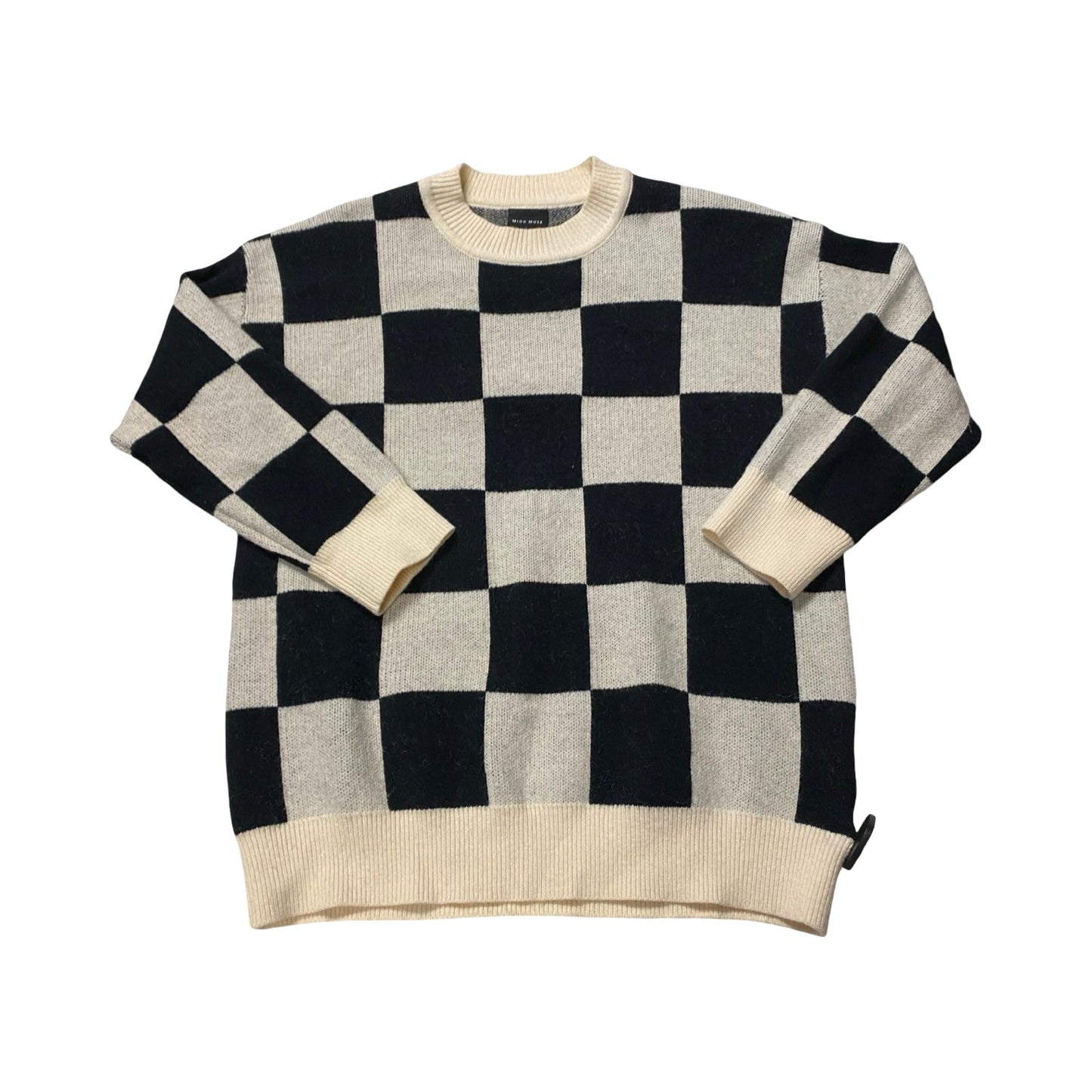 Sweater By Miou Muse In Black & White, Size:M