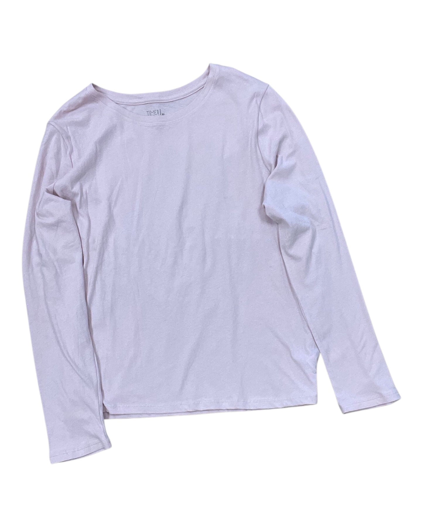 Top Ls Basic By Time And Tru In Pink, Size:Xl