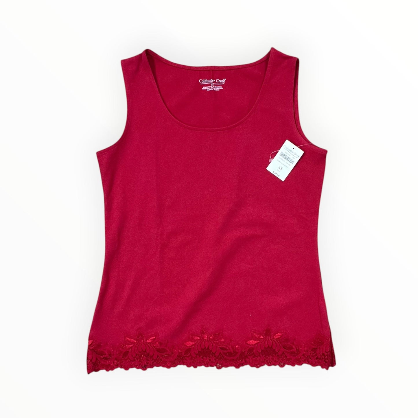 Tank Top By Coldwater Creek In Red, Size:Xs