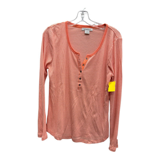 Top Ls Basic By Liz Claiborne In Orange, Size:L