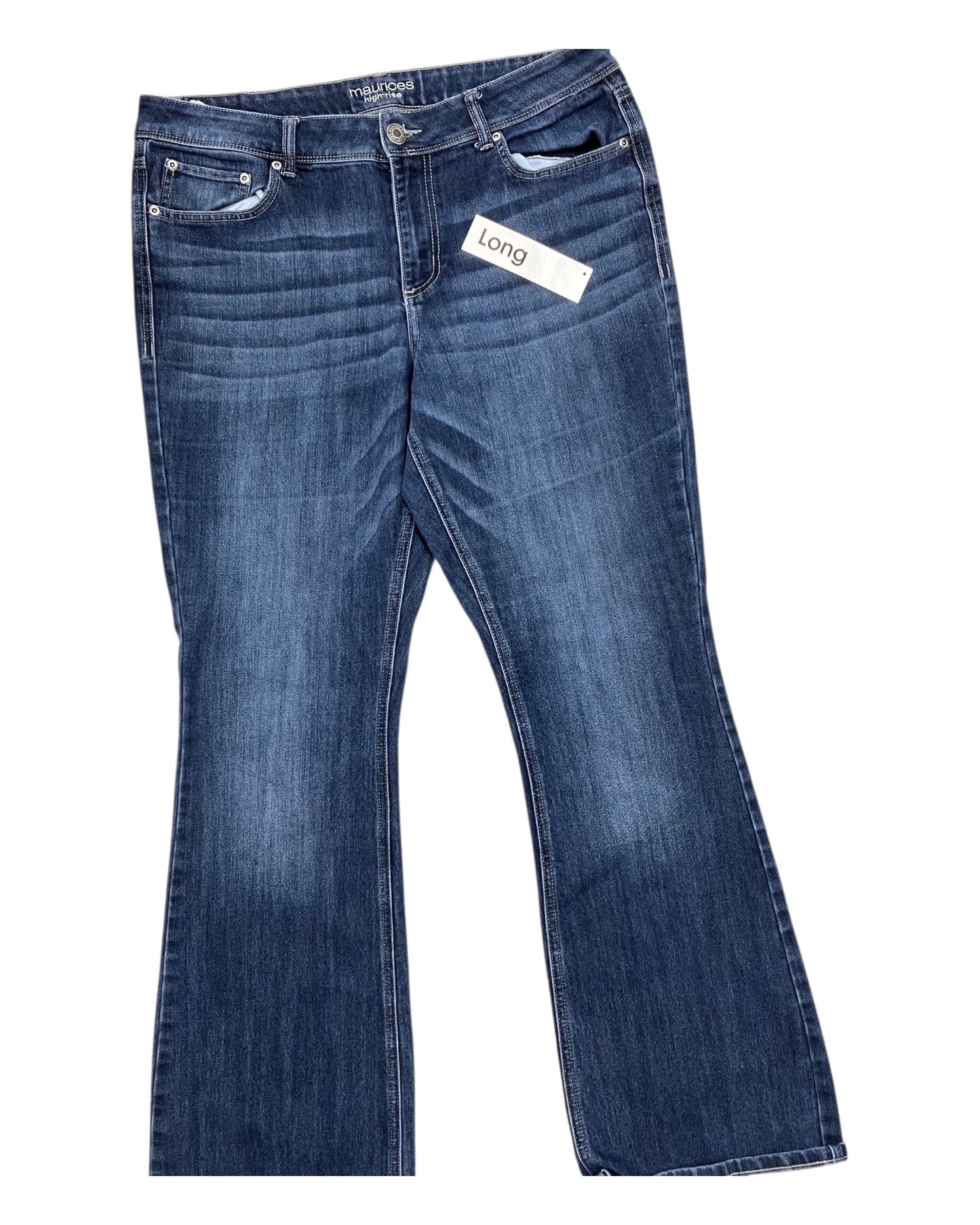 Jeans Straight By Maurices In Blue Denim, Size:14L