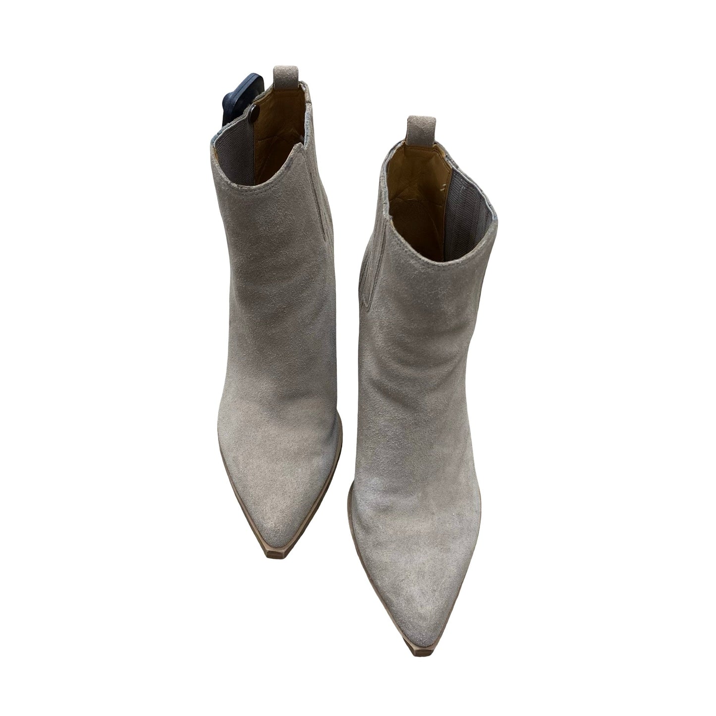 Boots Ankle Heels By Marc Fisher In Taupe, Size:7.5