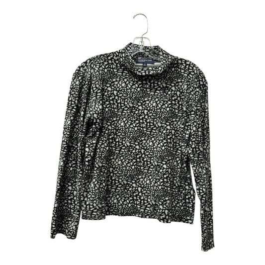 Top Ls By Jones New York In Black & Grey, Size:L