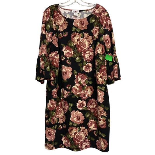 Dress Casual Midi By Miss Star In Floral Print, Size:2X