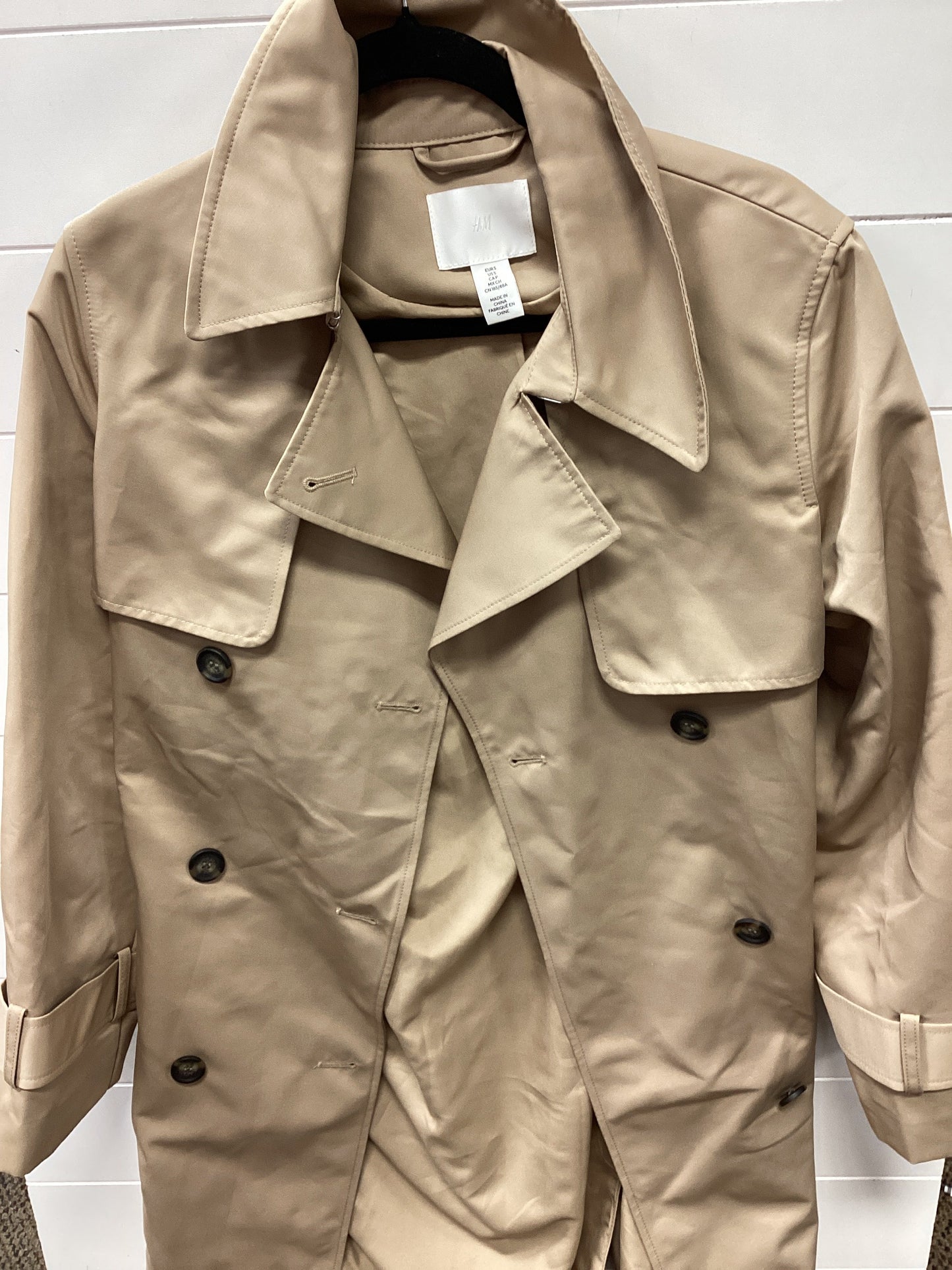 Coat Peacoat By H&M In Tan, Size:S