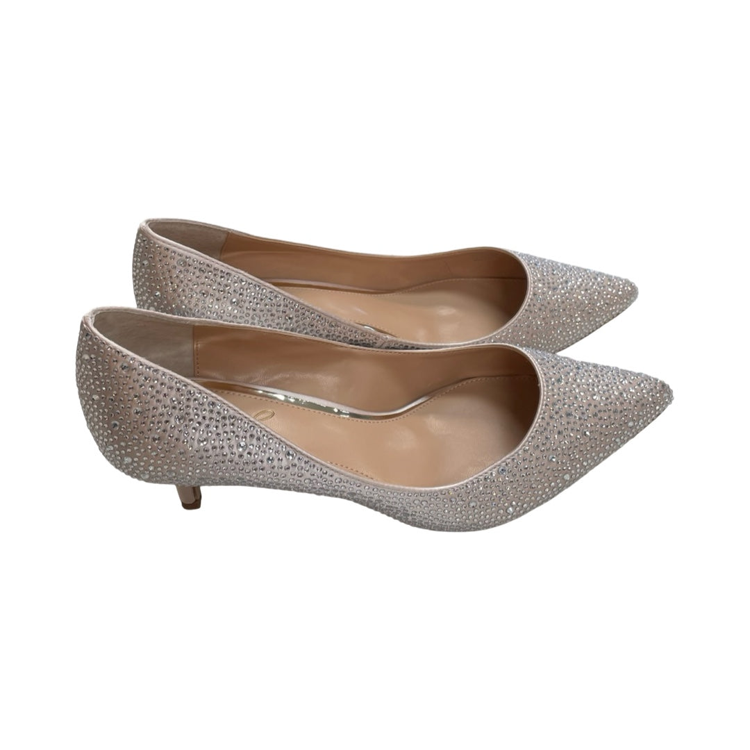 Shoes Heels Kitten By Badgley Mischka In Cream, Size:8.5