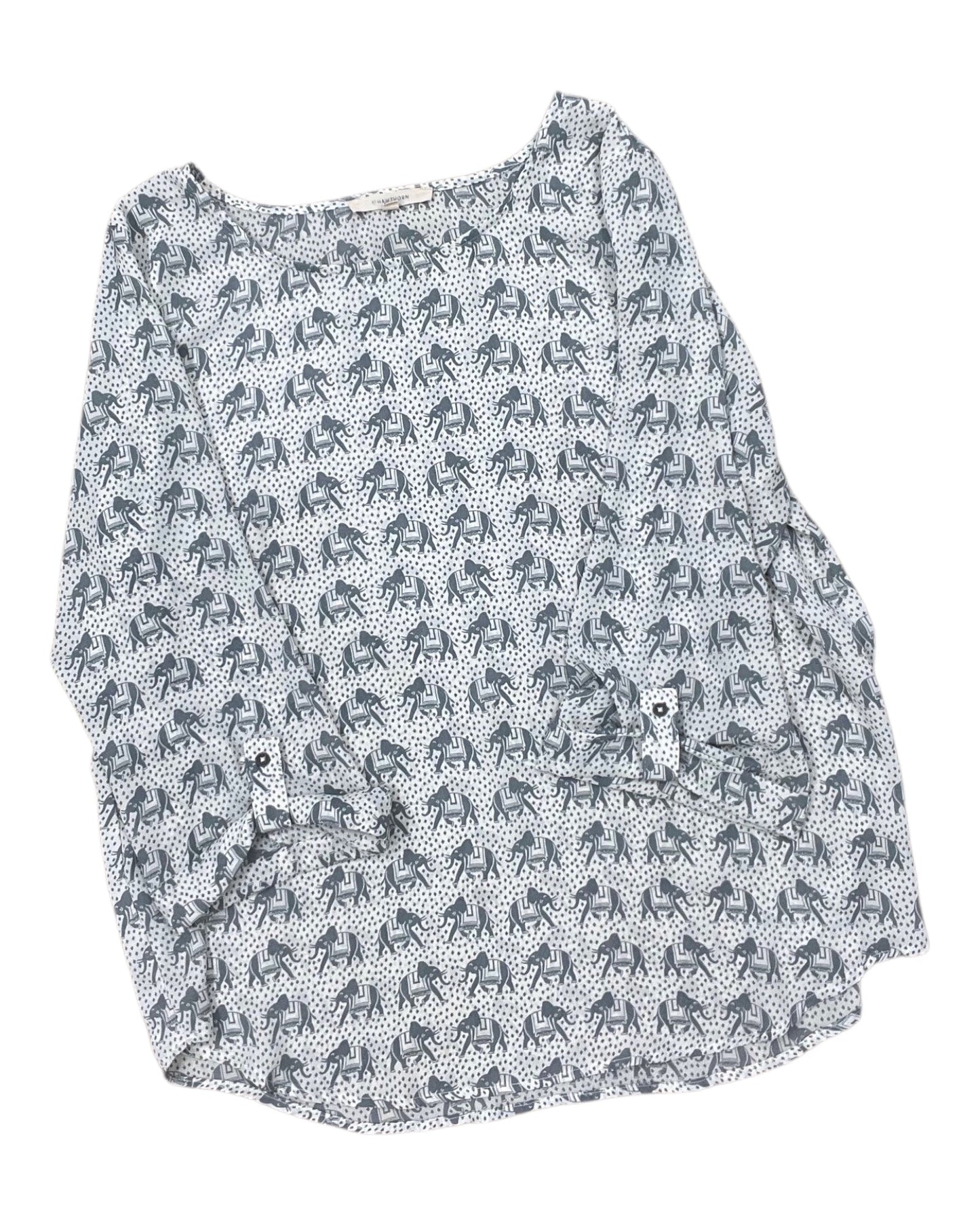 Top Ls By 41 Hawthorn In Grey & White, Size:Xl