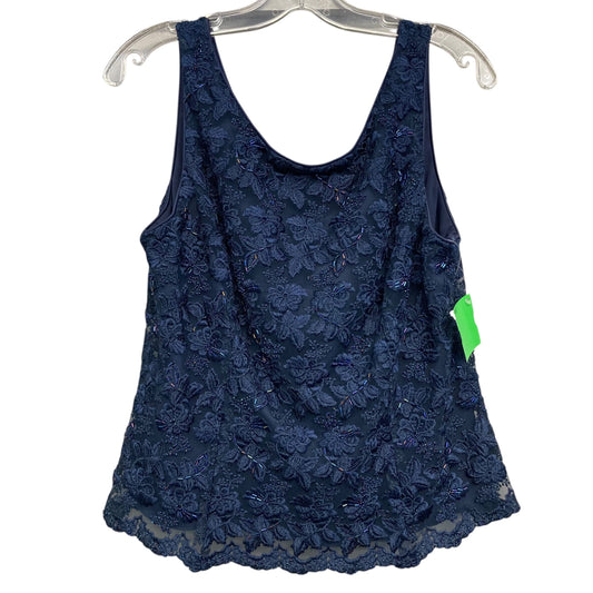 Top Sleeveless By Js Collections In Navy, Size:L