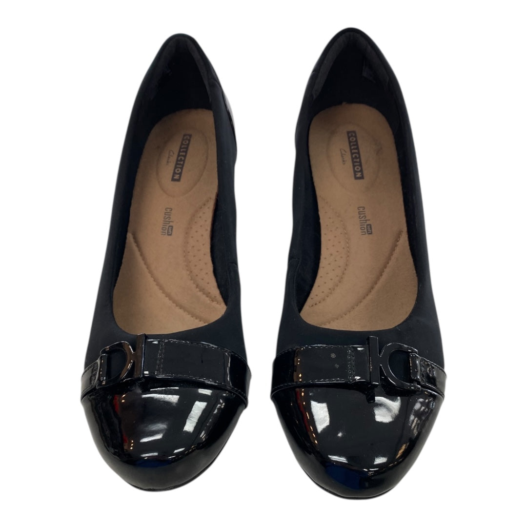 Shoes Heels Wedge By Clarks In Black, Size:10