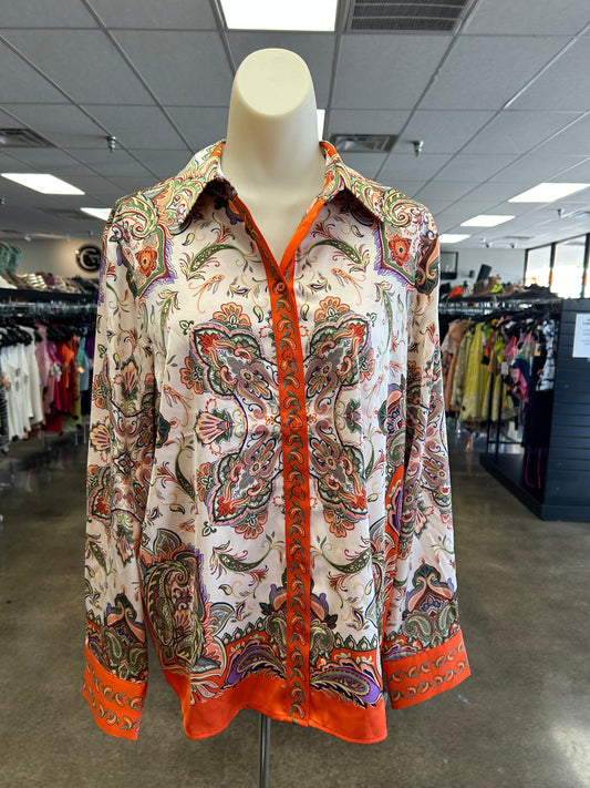 Top Ls By Rachel Zoe In Paisley Print, Size:M