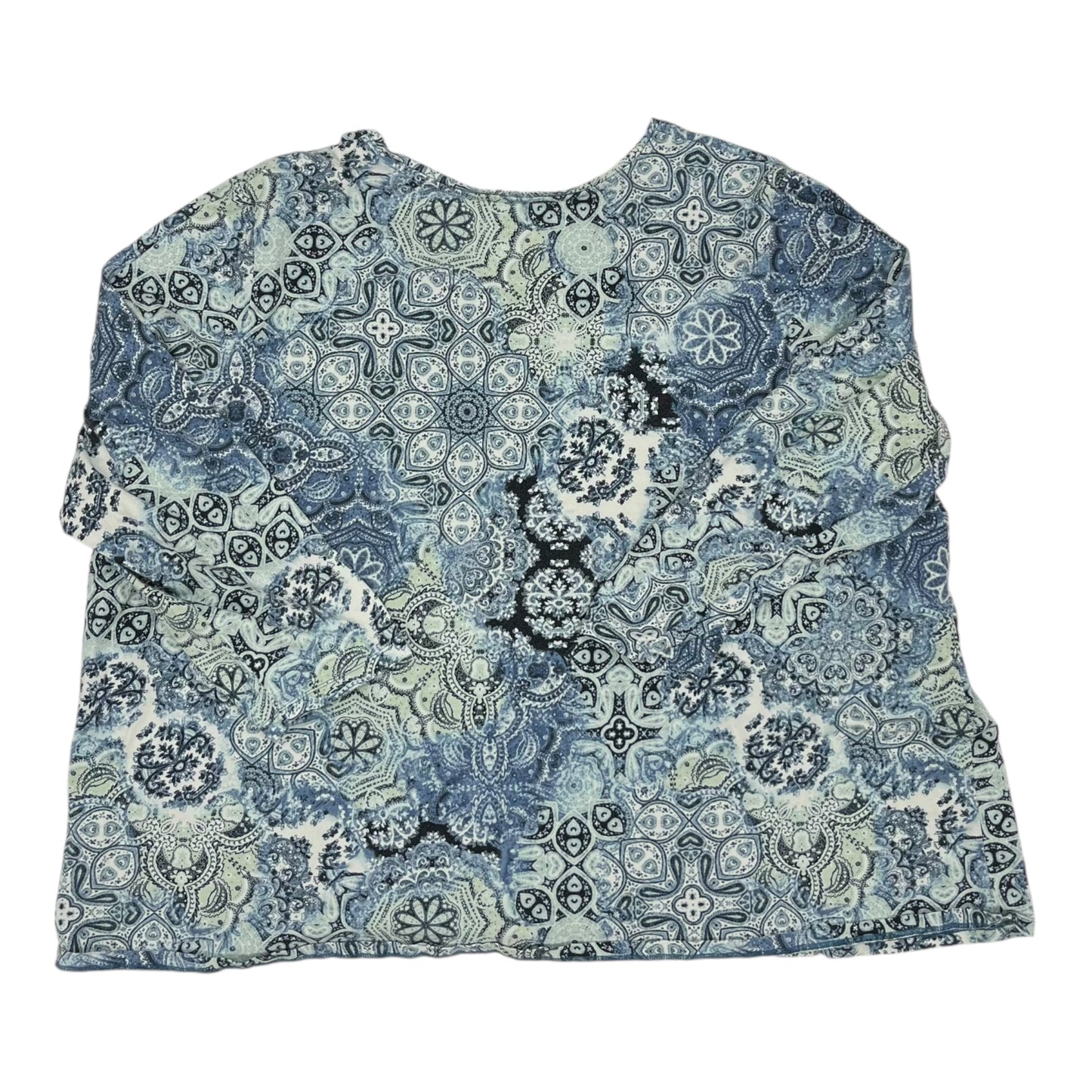 Top Ls By Catherines In Blue & Green, Size:4X