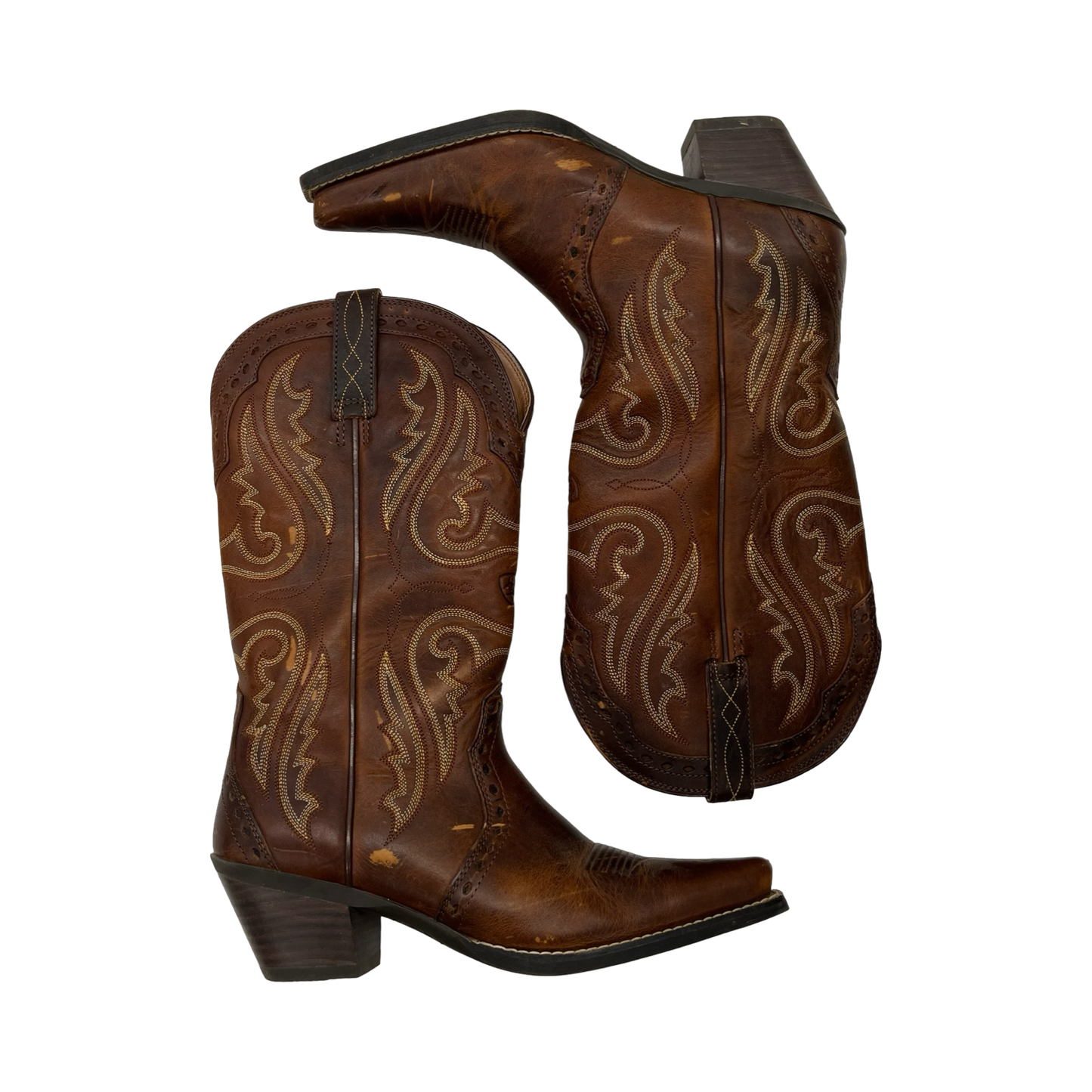 Boots Western By Ariat In Brown, Size:7