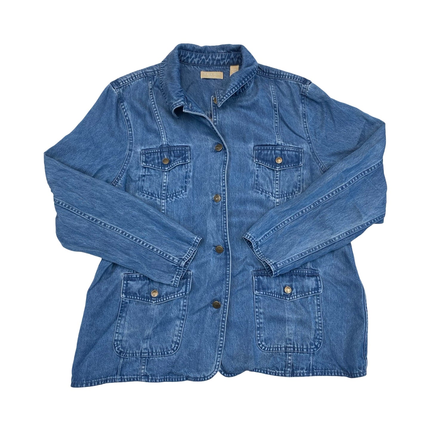 Jacket Denim By Kate Hill In Blue Denim, Size:Xl
