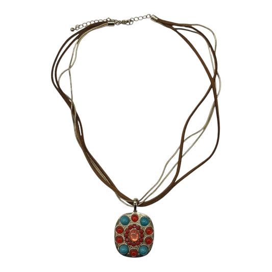 NECKLACE PENDANT by CLOTHES MENTOR in BROWN & GOLD