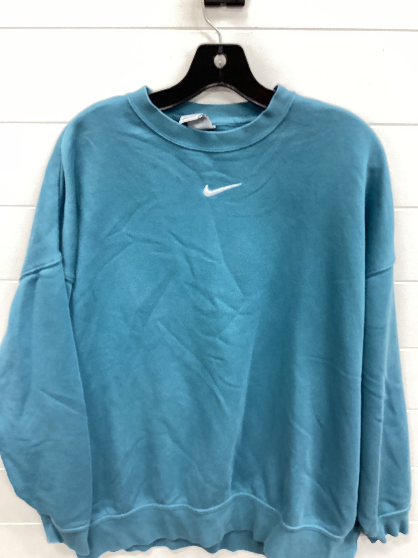 Athletic Sweatshirt Crewneck By Nike Apparel In Blue, Size:S