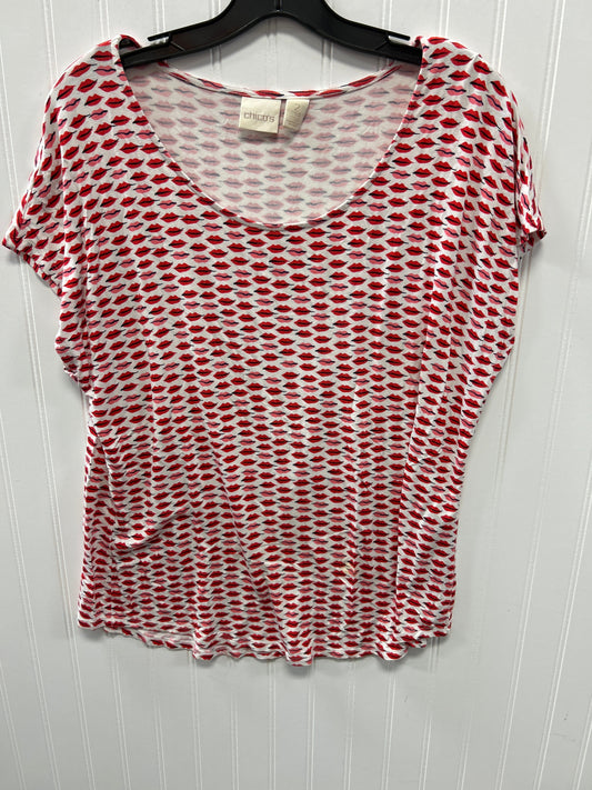 Top Ss By Chicos In Red & White, Size:M
