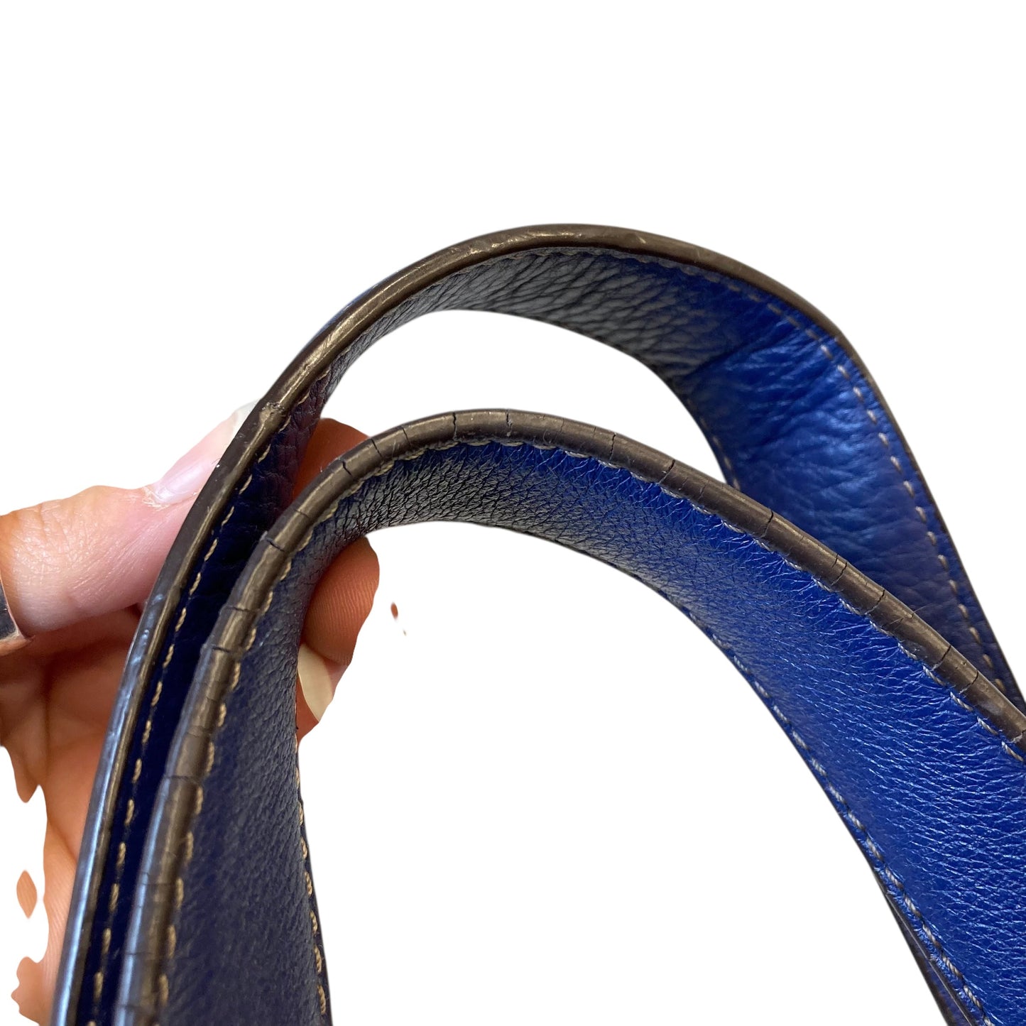 Handbag Leather By Tignanello  Purses In Blue, Size:Medium