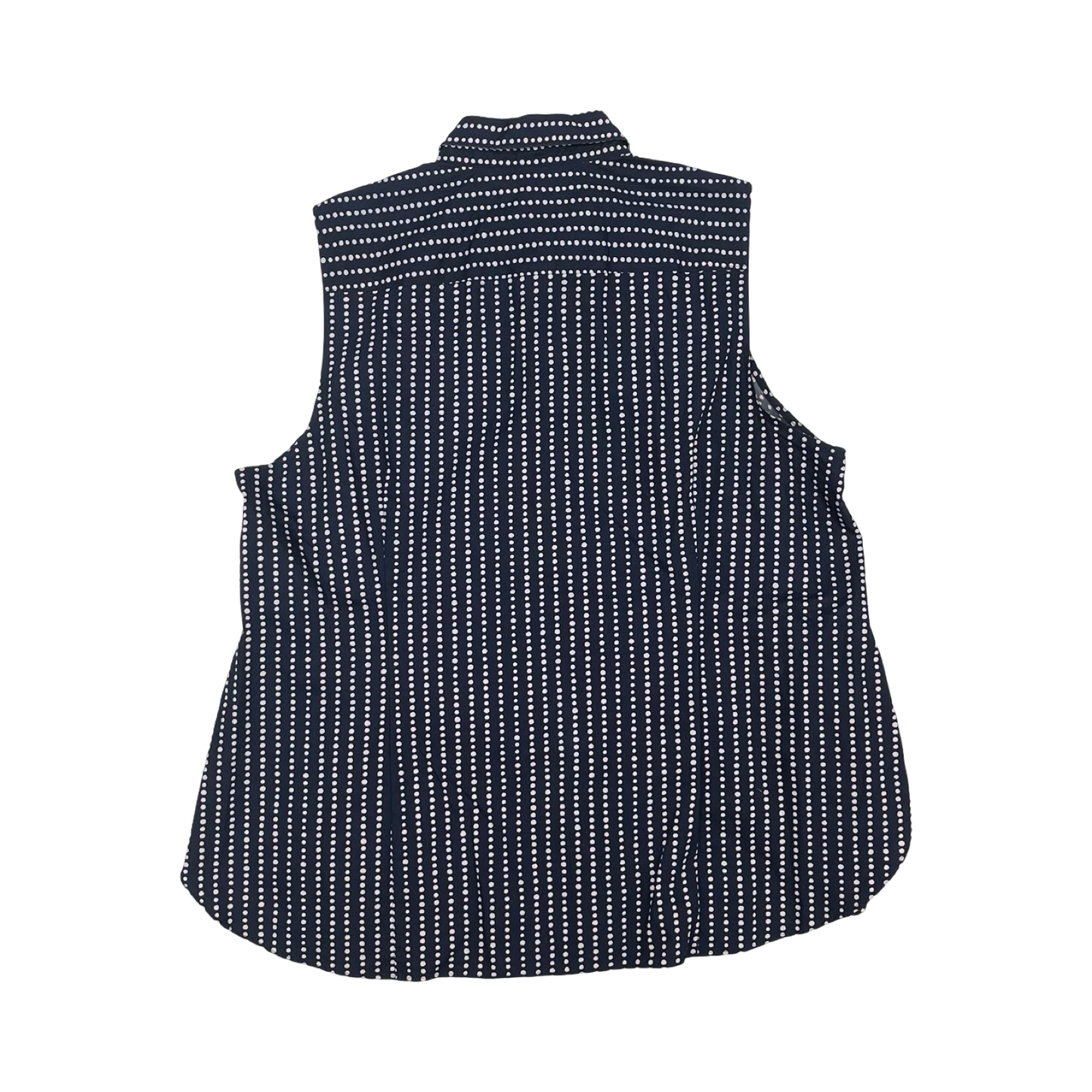 Blouse Sleeveless By Lands End In Blue, Size:1X
