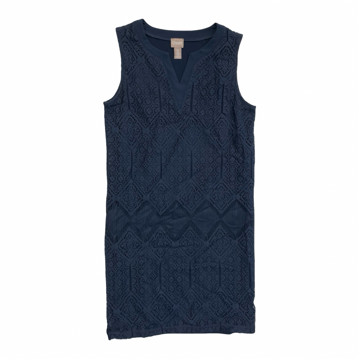 Dress Casual Midi By Chicos In Navy, Size:4