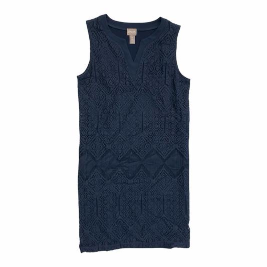 Dress Casual Midi By Chicos In Navy, Size:4