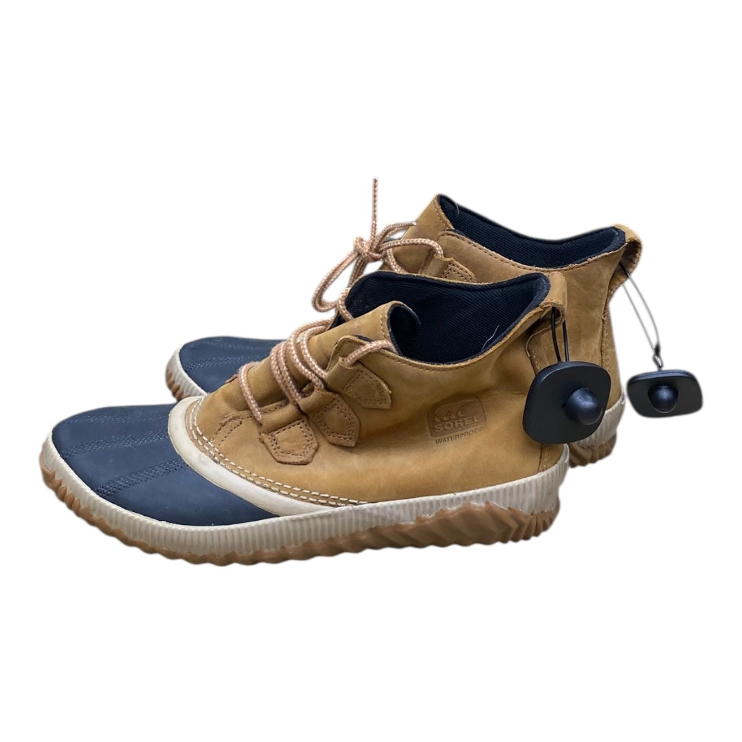 Boots Designer By Sorel In Black & Brown, Size:9.5