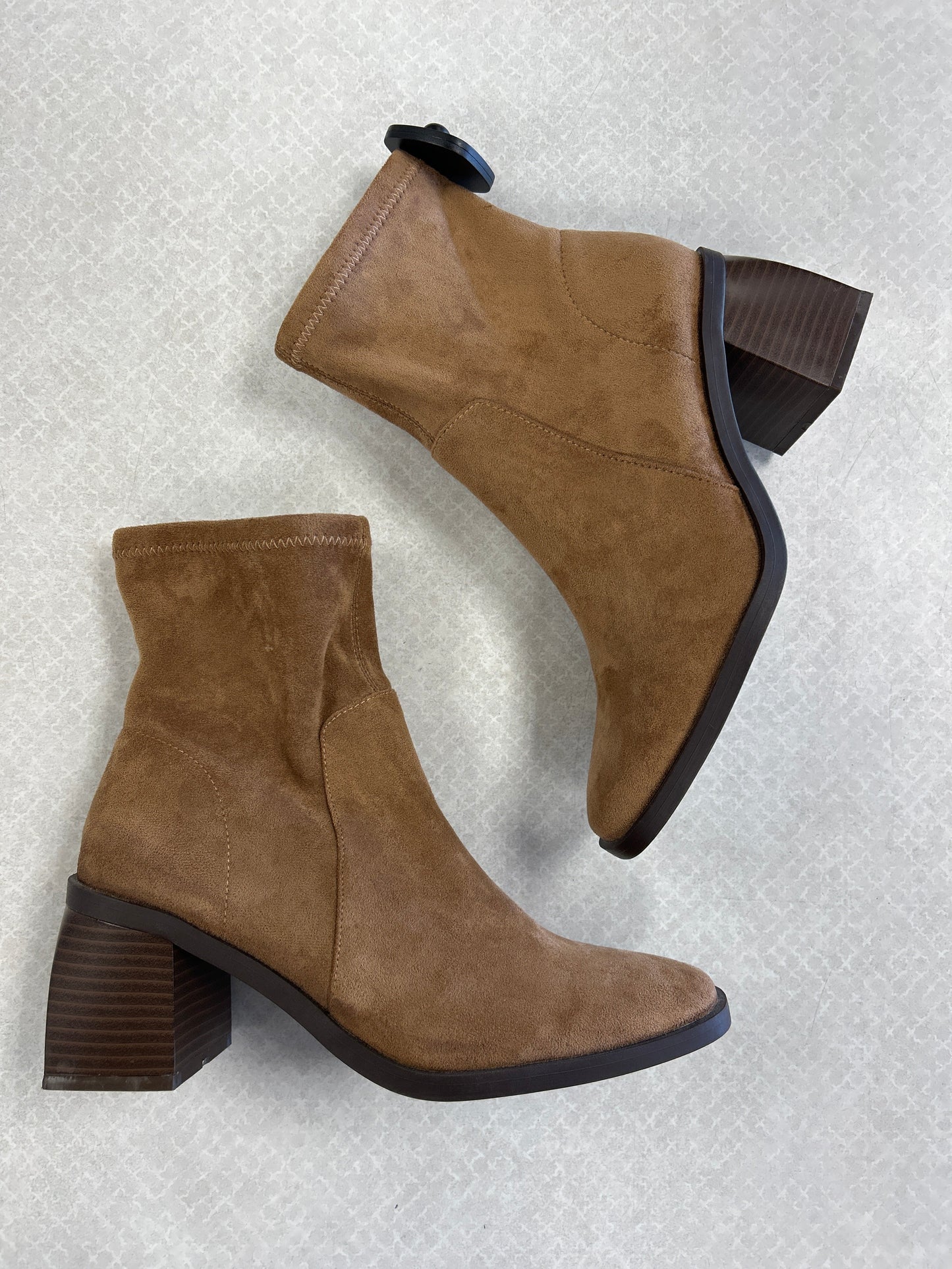 BOOTS ANKLE HEELS by ANNE KLEIN In BROWN, Size: 8
