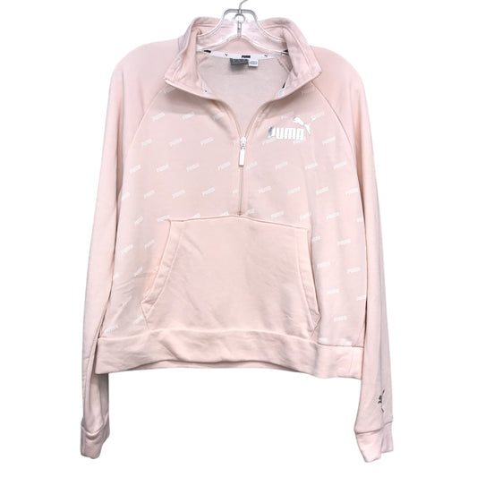Athletic Top Ls Collar By Puma In Pink, Size:M