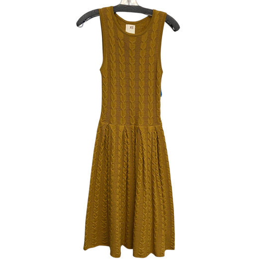 Dress Sweater By Anthropologie In Gold, Size:Xs