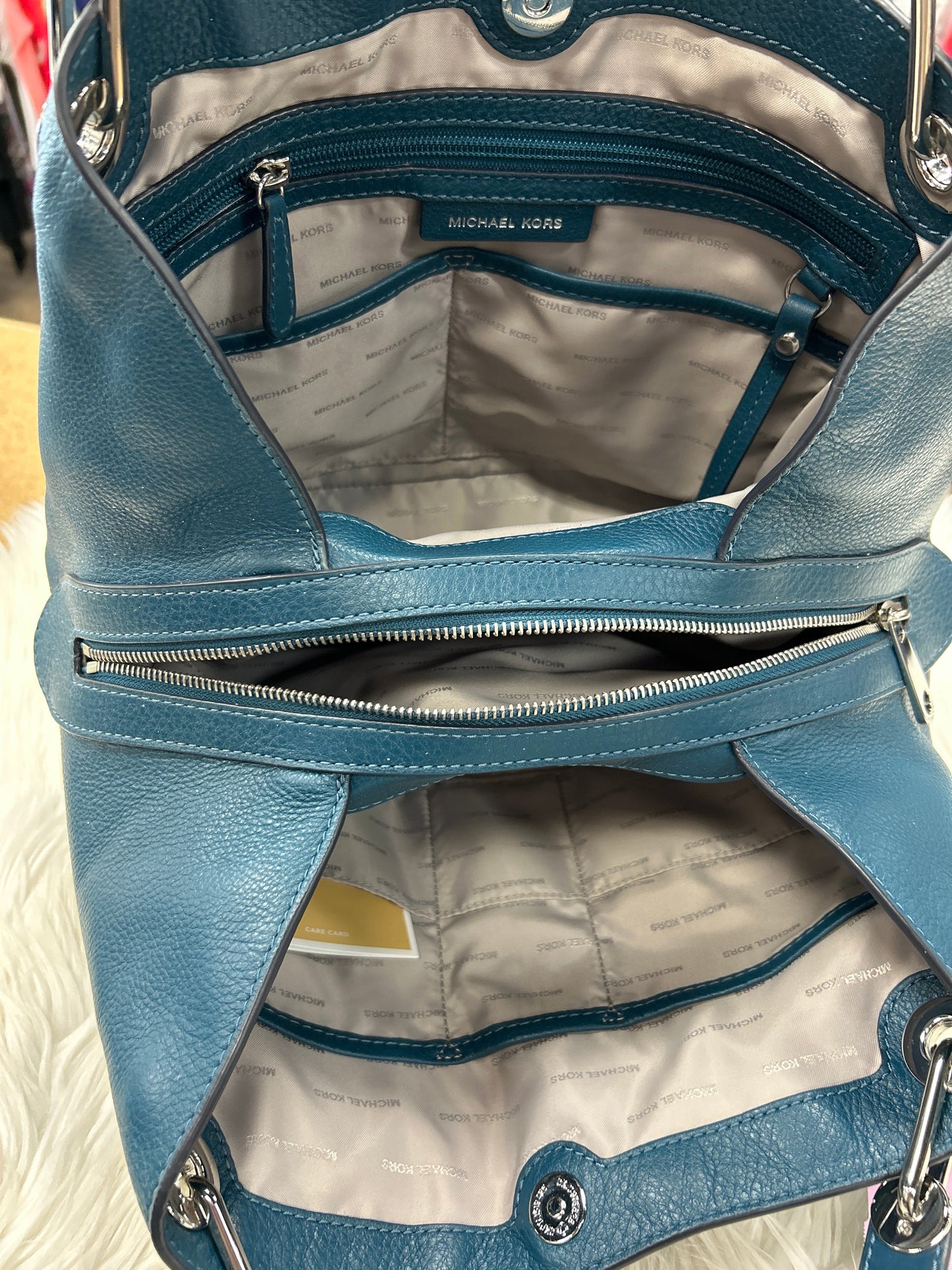 Handbag Designer By Michael Kors In Blue, Size:Medium