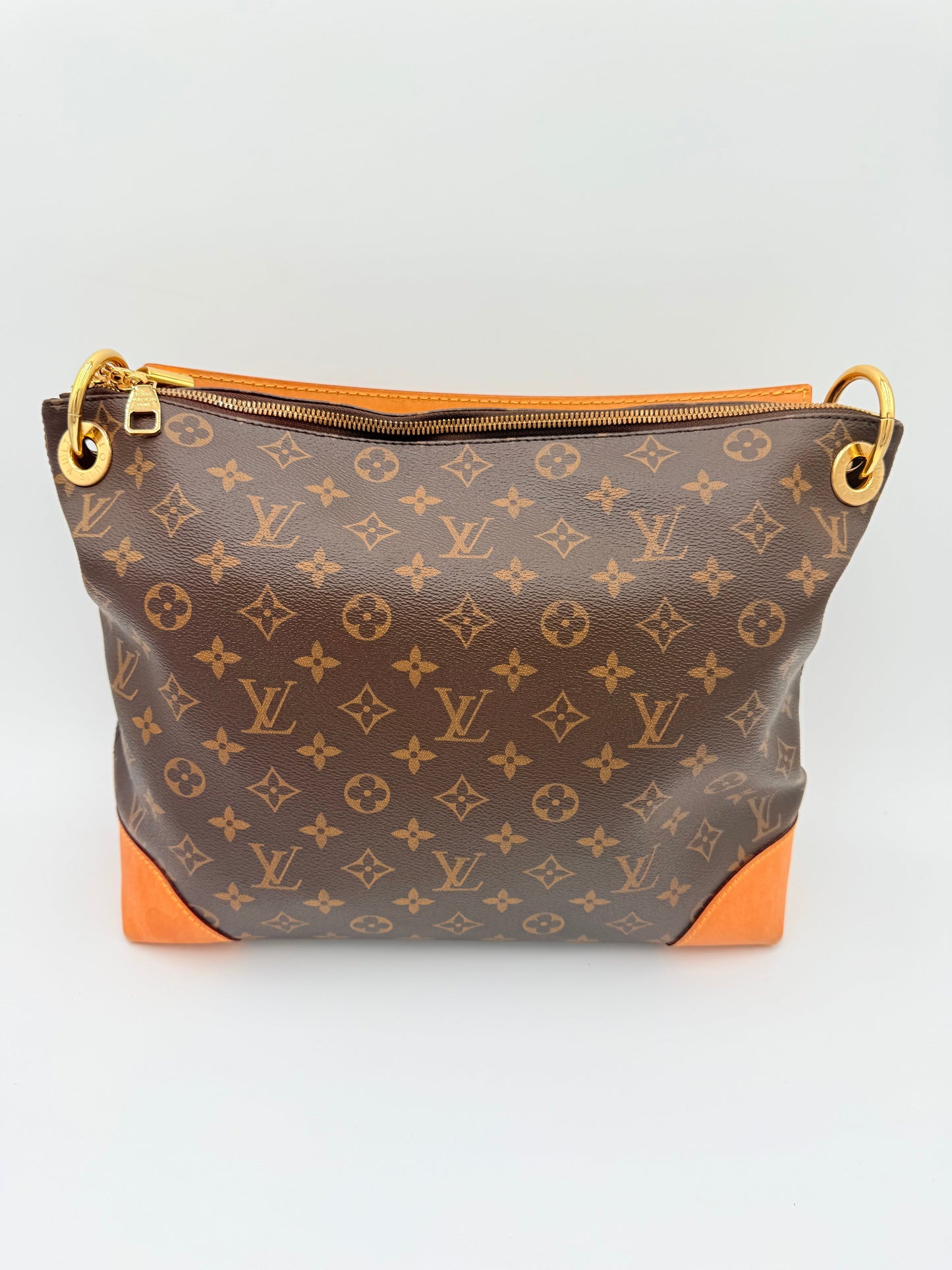 Handbag Luxury Designer By Louis Vuitton In Brown, Size:Medium