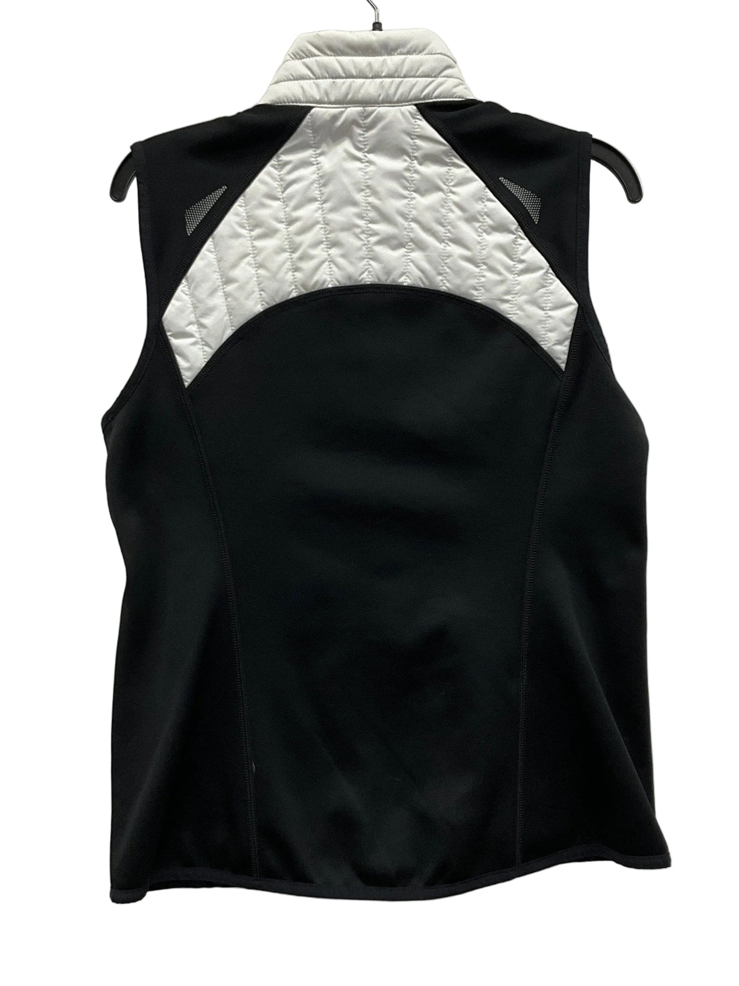Vest Puffer & Quilted By Eddie Bauer In Black & White, Size: M