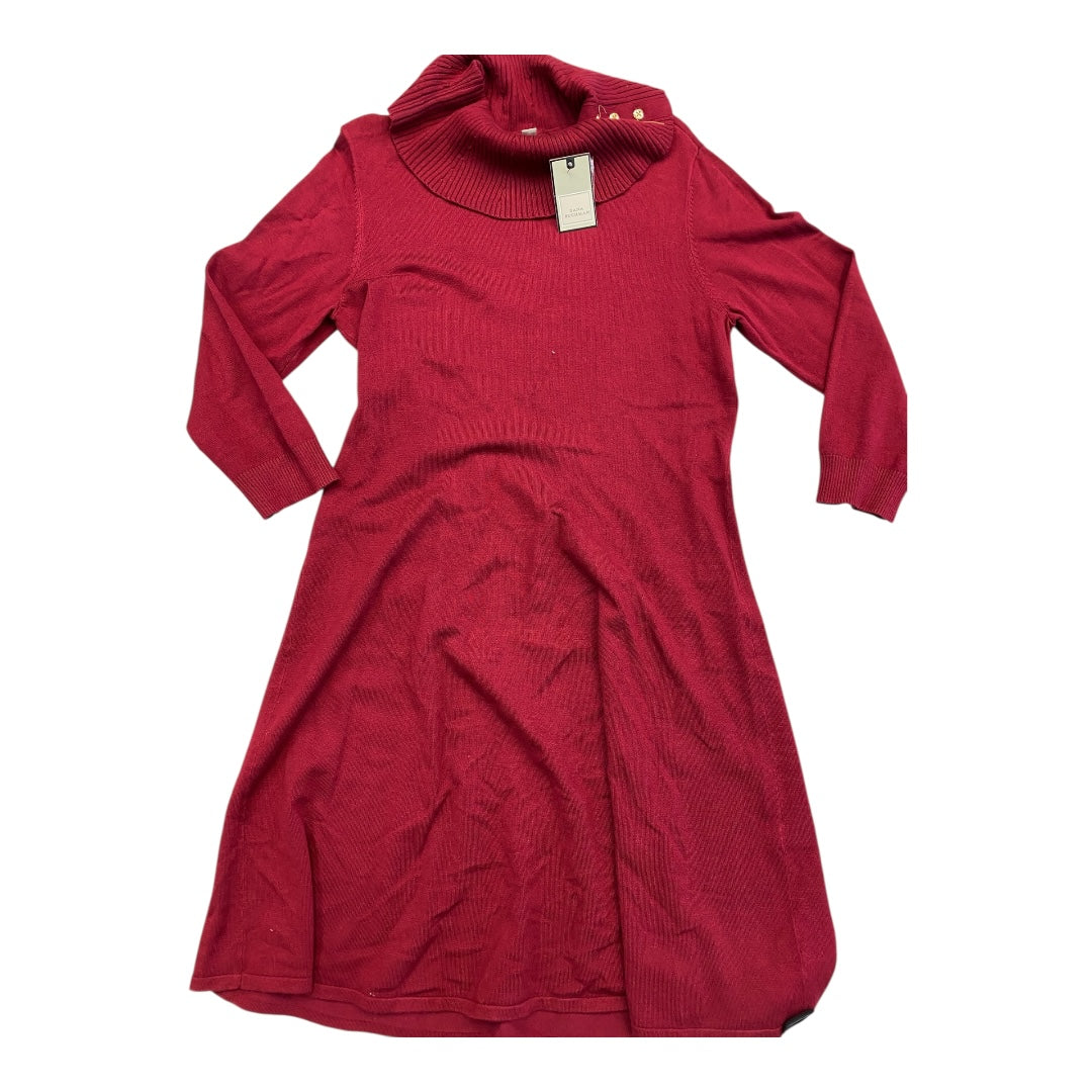 Dress Sweater By Dana Buchman In Red, Size:L