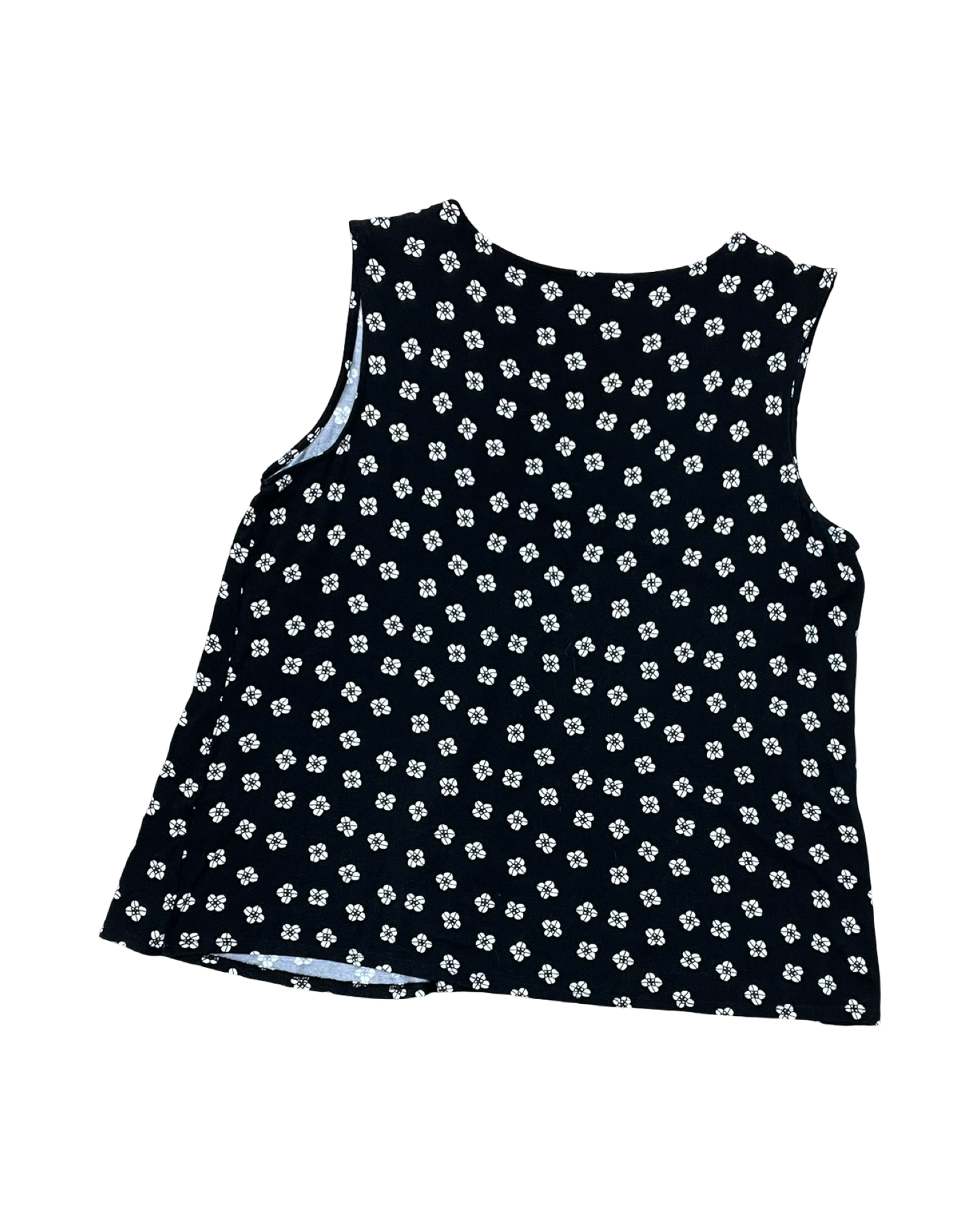 Top Sleeveless By Croft And Barrow In Black & White, Size:L
