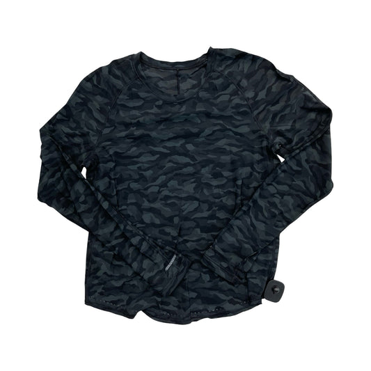 Athletic Top Ls Crewneck By Lululemon In Camouflage Print, Size:8