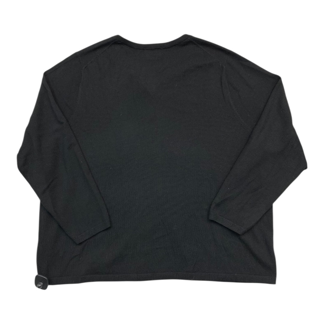 Sweater Cardigan By Lands End In Black, Size:3X