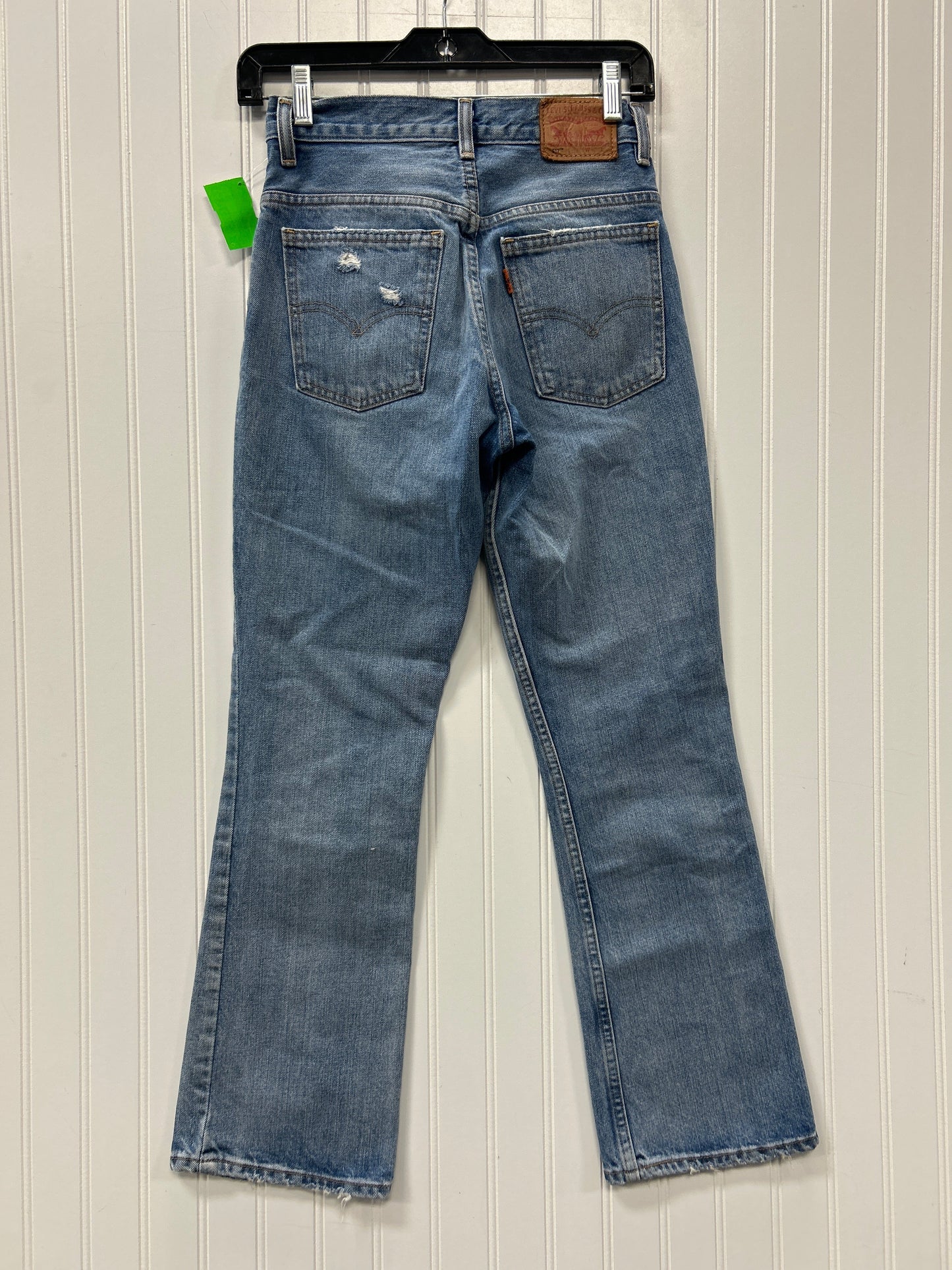 Jeans Boot Cut By Levis In Blue Denim, Size:0