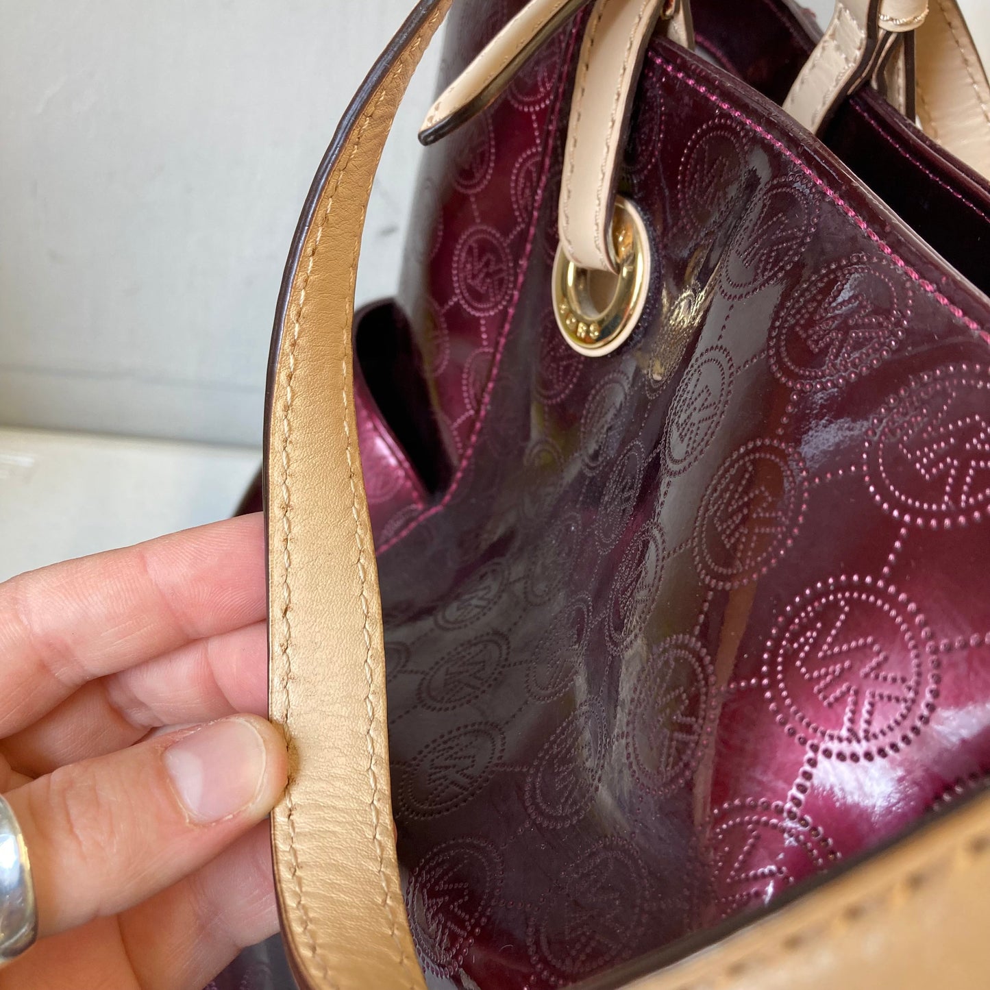 Handbag Designer By Michael Kors In Red, Size:Large