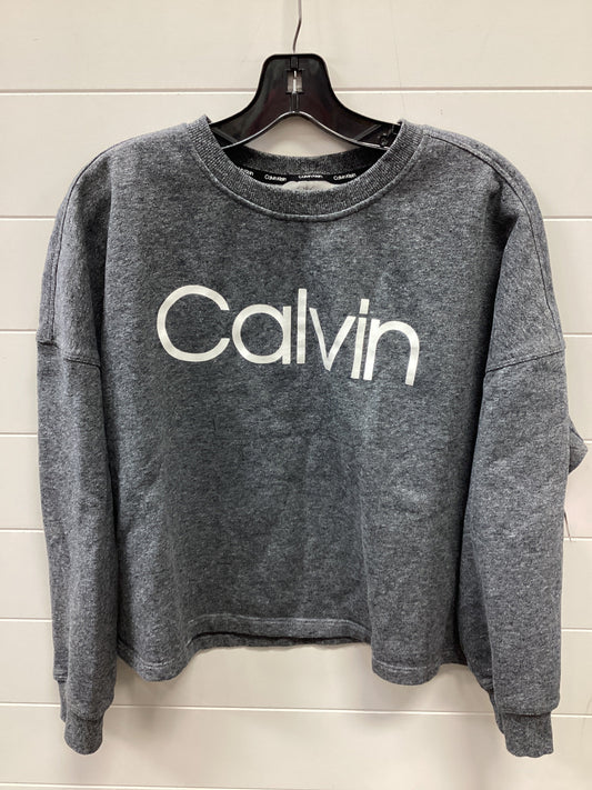 Top Ls By Calvin Klein In Grey, Size:L