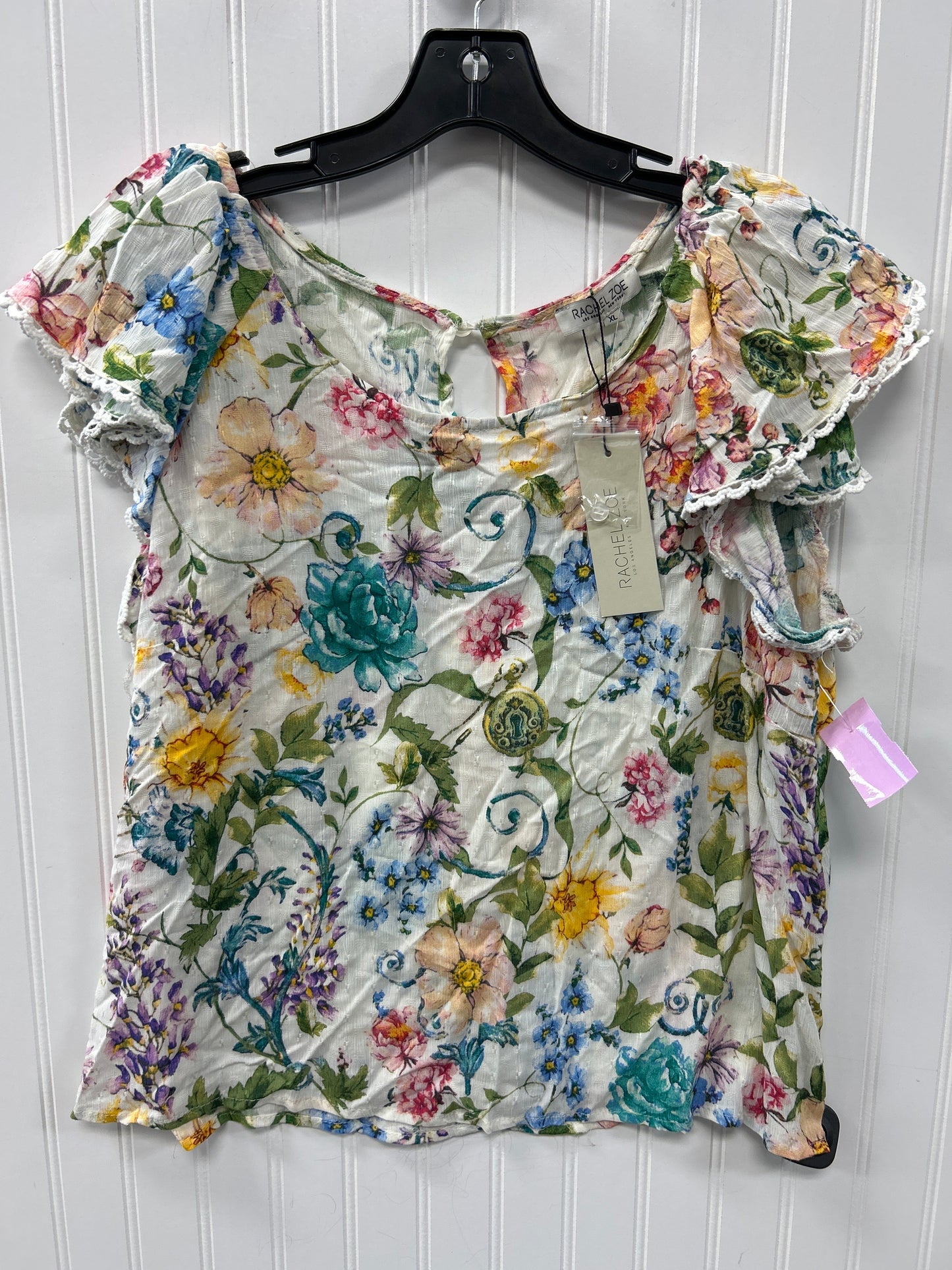 Top Ss By Rachel Zoe In Floral Print, Size:Xl