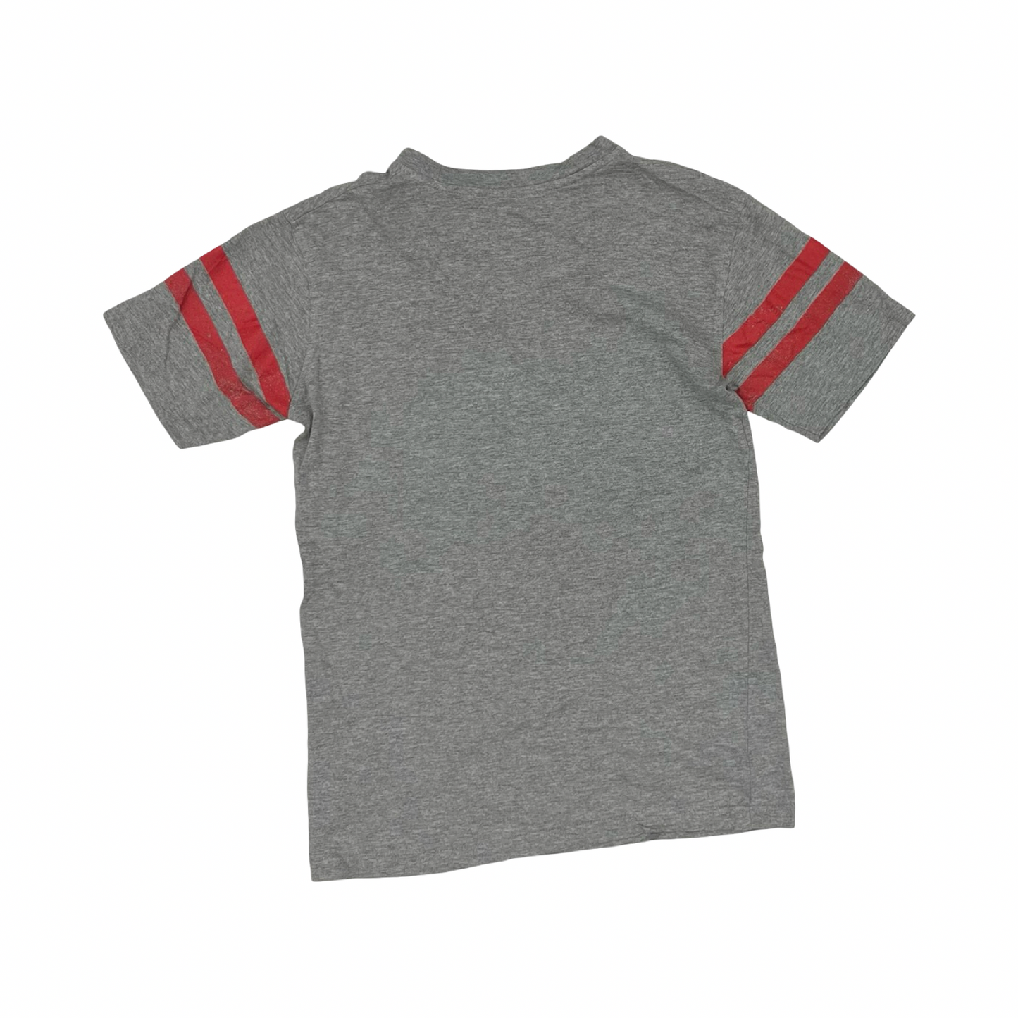 Athletic Top Ss By Clothes Mentor In Grey & Red, Size:S