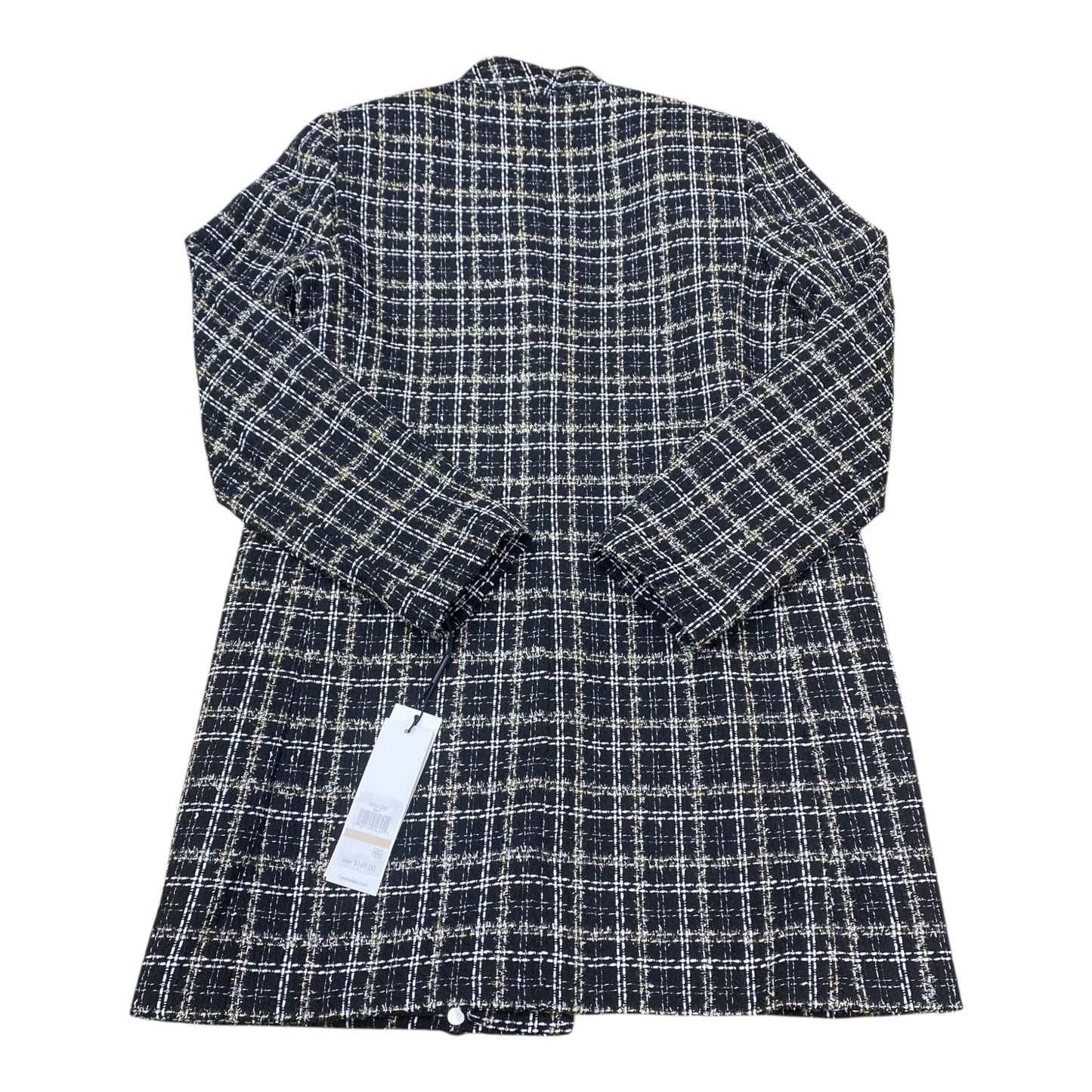 Blazer By Calvin Klein In Plaid Pattern, Size:12