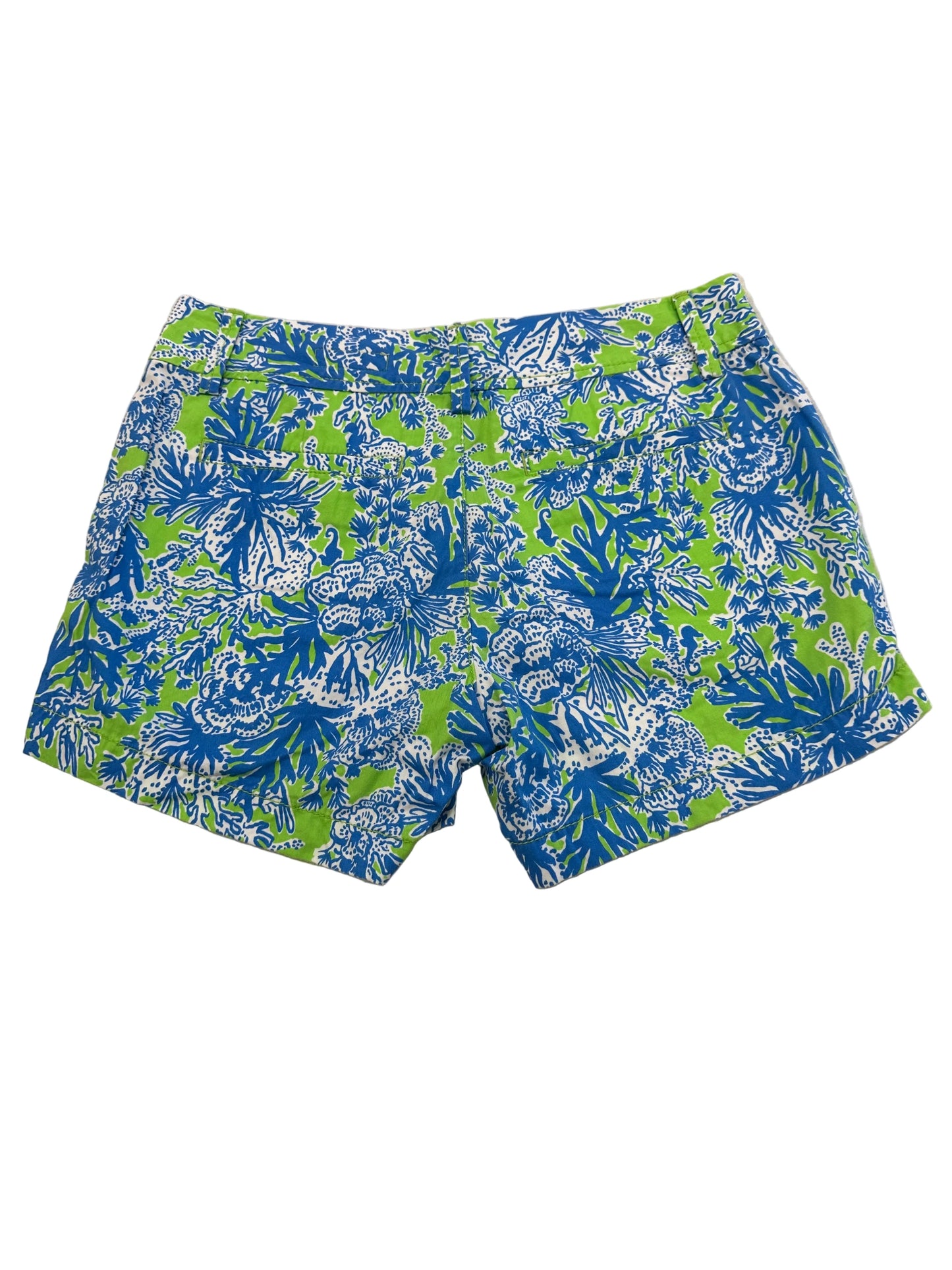 Shorts Designer By Lilly Pulitzer In Blue & Green, Size:2