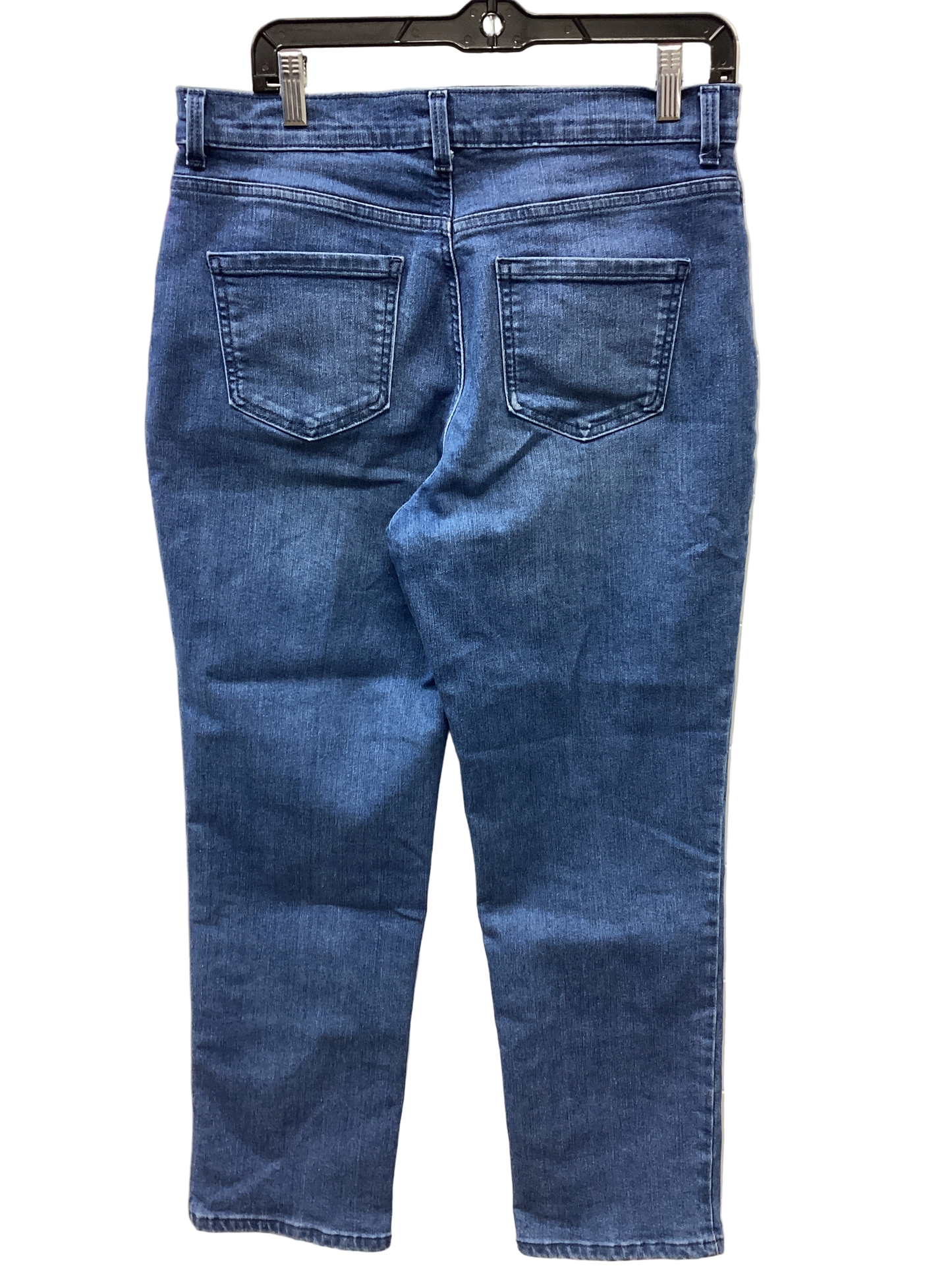Jeans Straight By Gloria Vanderbilt In Blue Denim, Size:12P