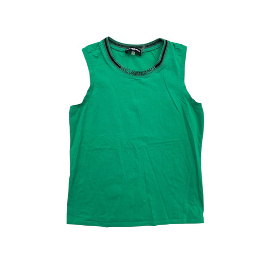 Top Sleeveless Designer By Karl Lagerfeld In Green, Size:L
