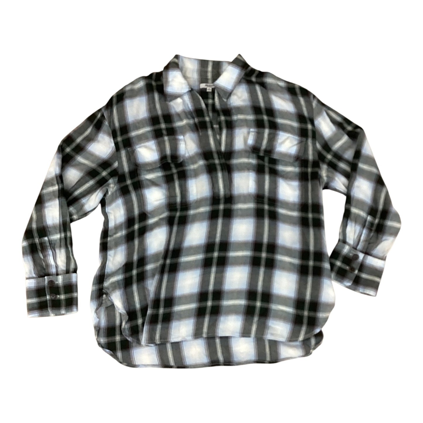 Top Ls By Madewell In Plaid Pattern, Size:Xxl